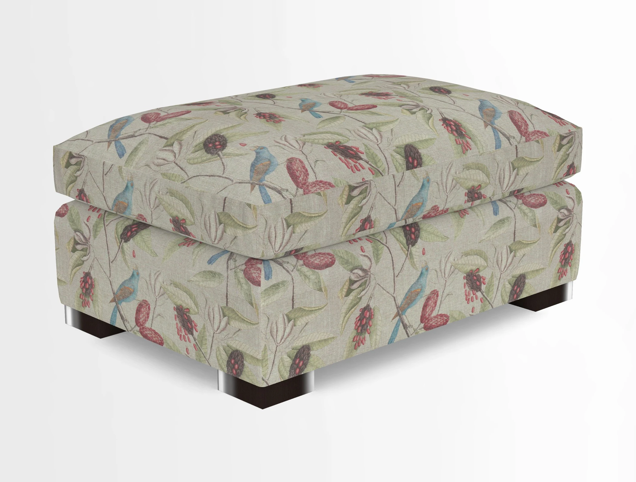 Wadenhoe Storage Footstool in Two Tone Plain Biscuit