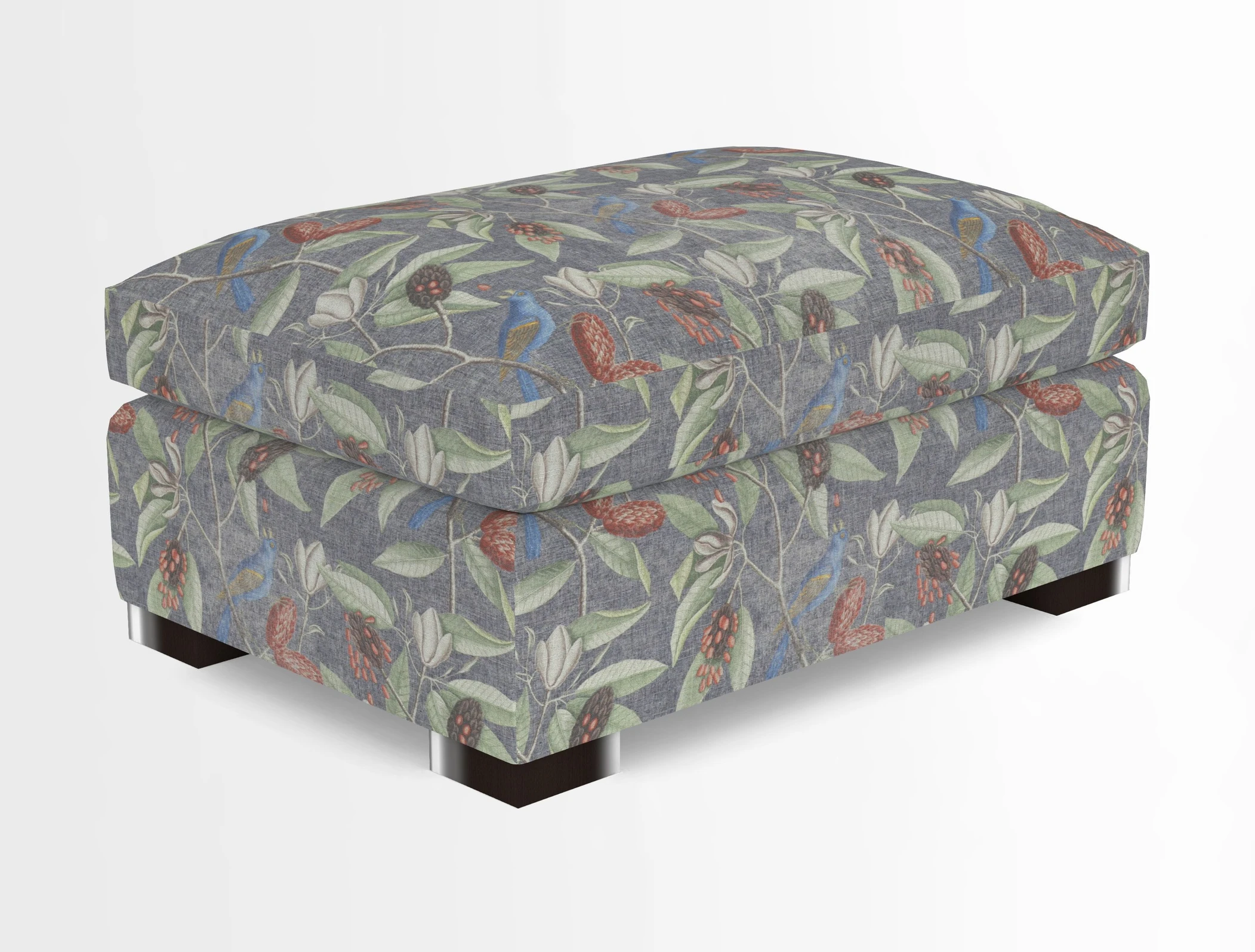 Wadenhoe Storage Footstool in Two Tone Plain Biscuit