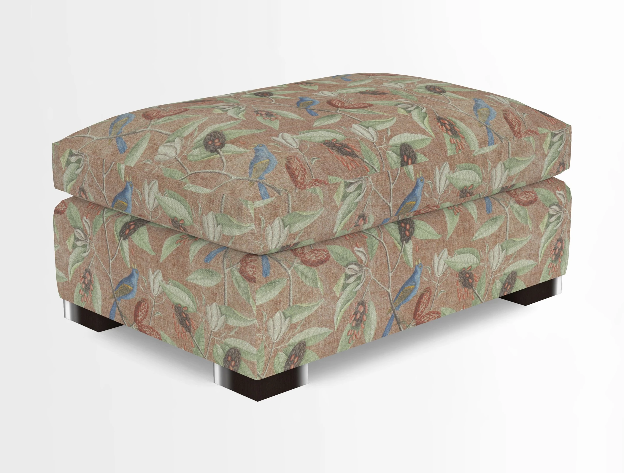 Wadenhoe Storage Footstool in Two Tone Plain Biscuit