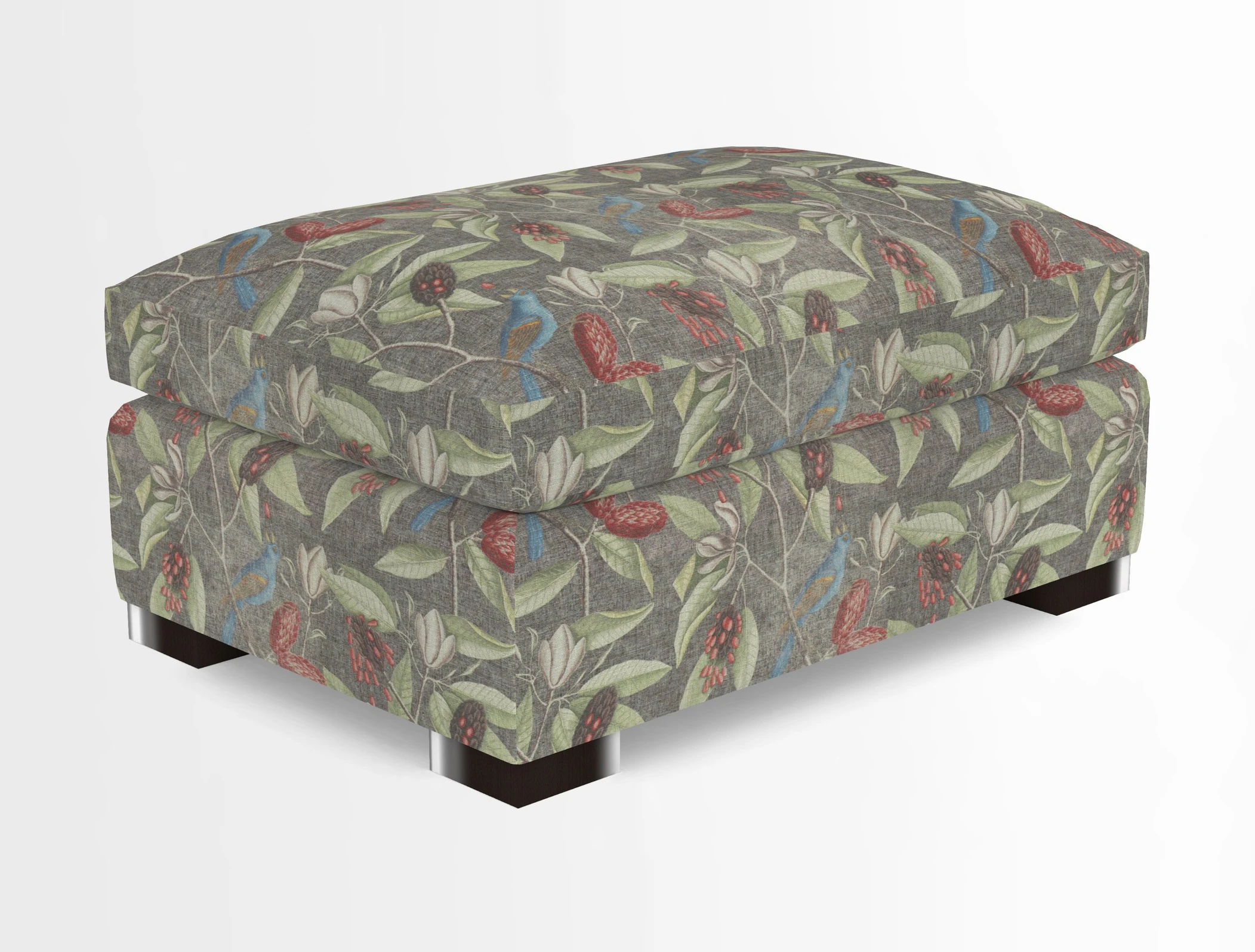 Wadenhoe Storage Footstool in Two Tone Plain Biscuit