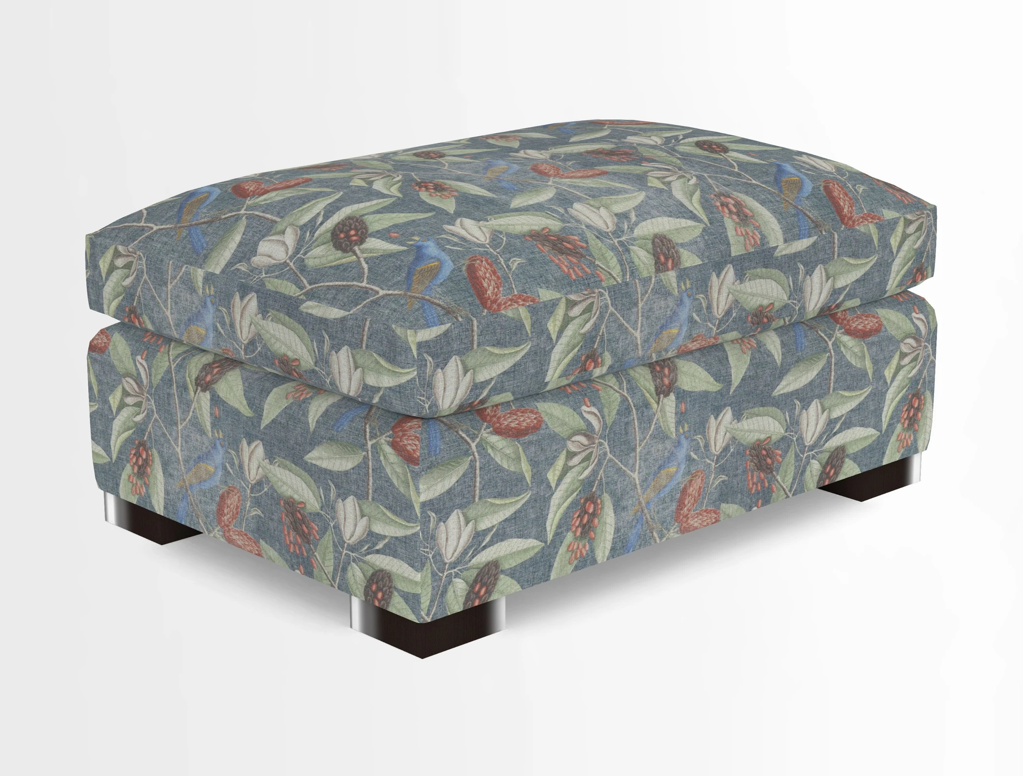 Wadenhoe Storage Footstool in Two Tone Plain Biscuit