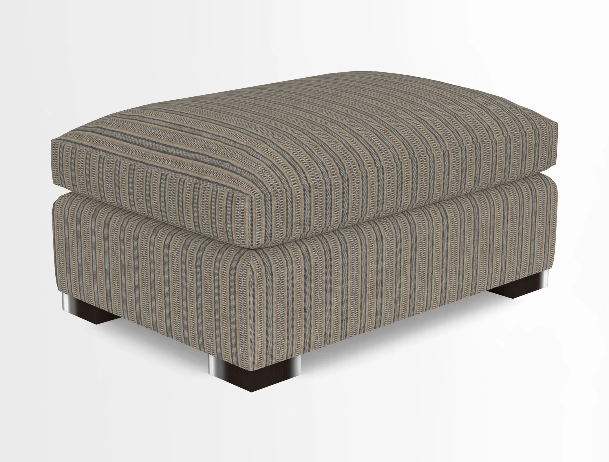 Wadenhoe Storage Footstool in Two Tone Plain Biscuit