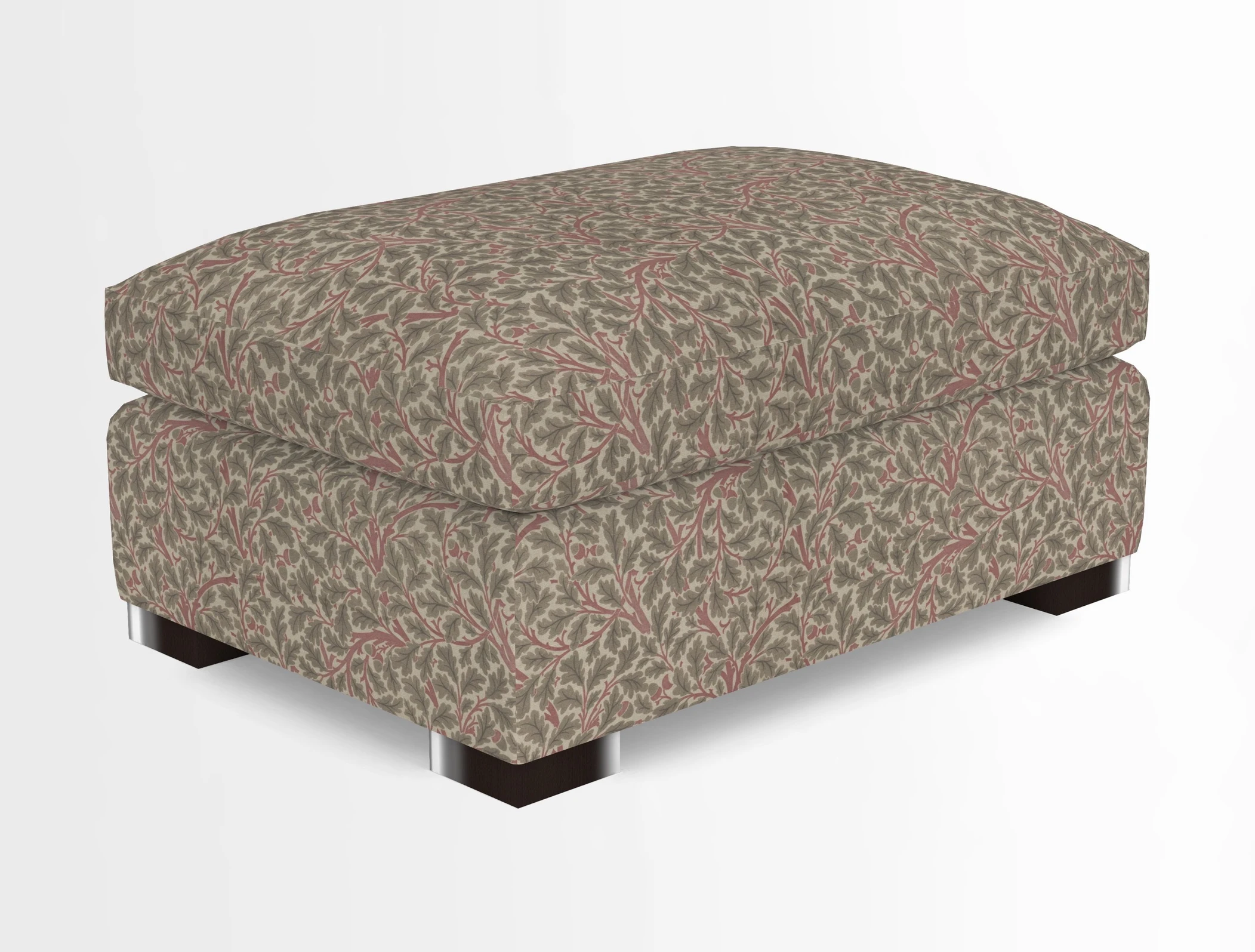 Wadenhoe Storage Footstool in Two Tone Plain Biscuit