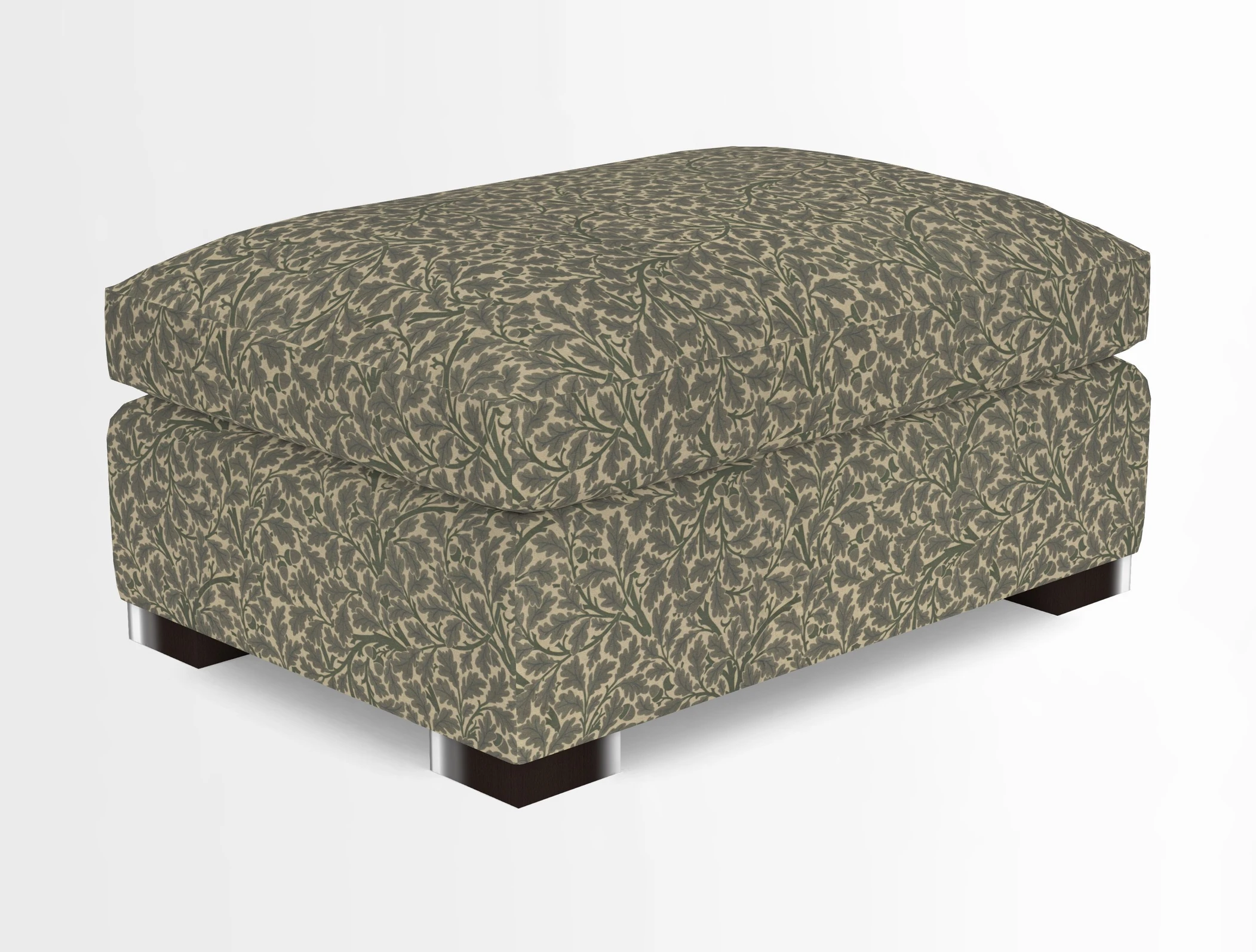Wadenhoe Storage Footstool in Two Tone Plain Biscuit