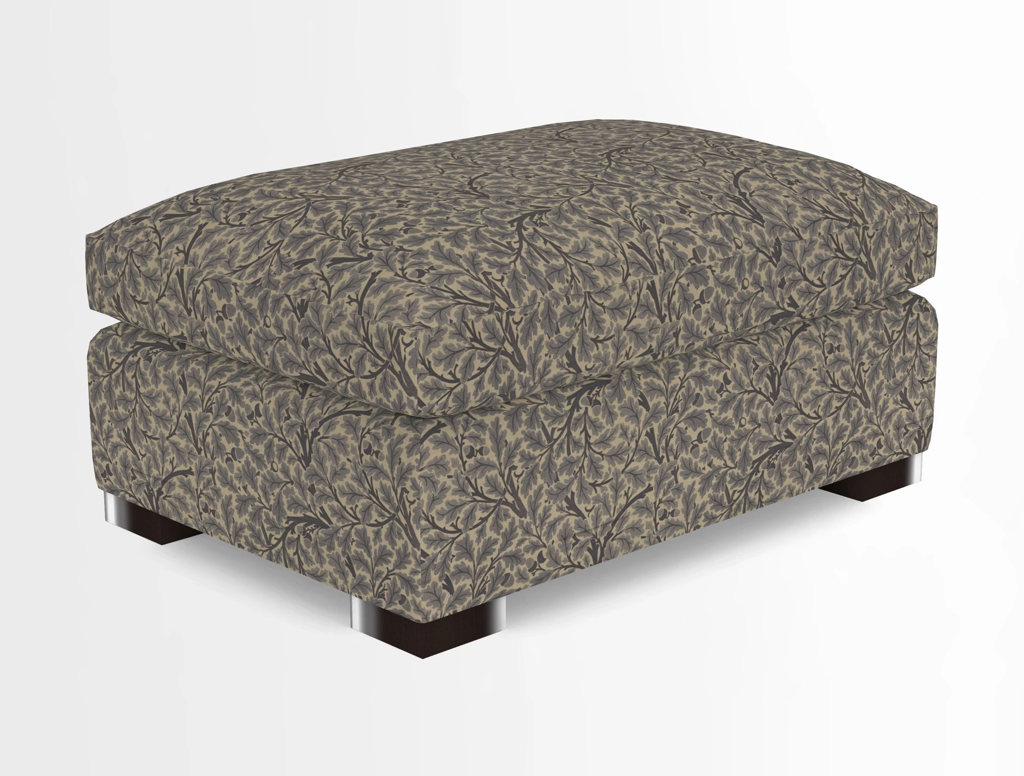 Wadenhoe Storage Footstool in Two Tone Plain Biscuit