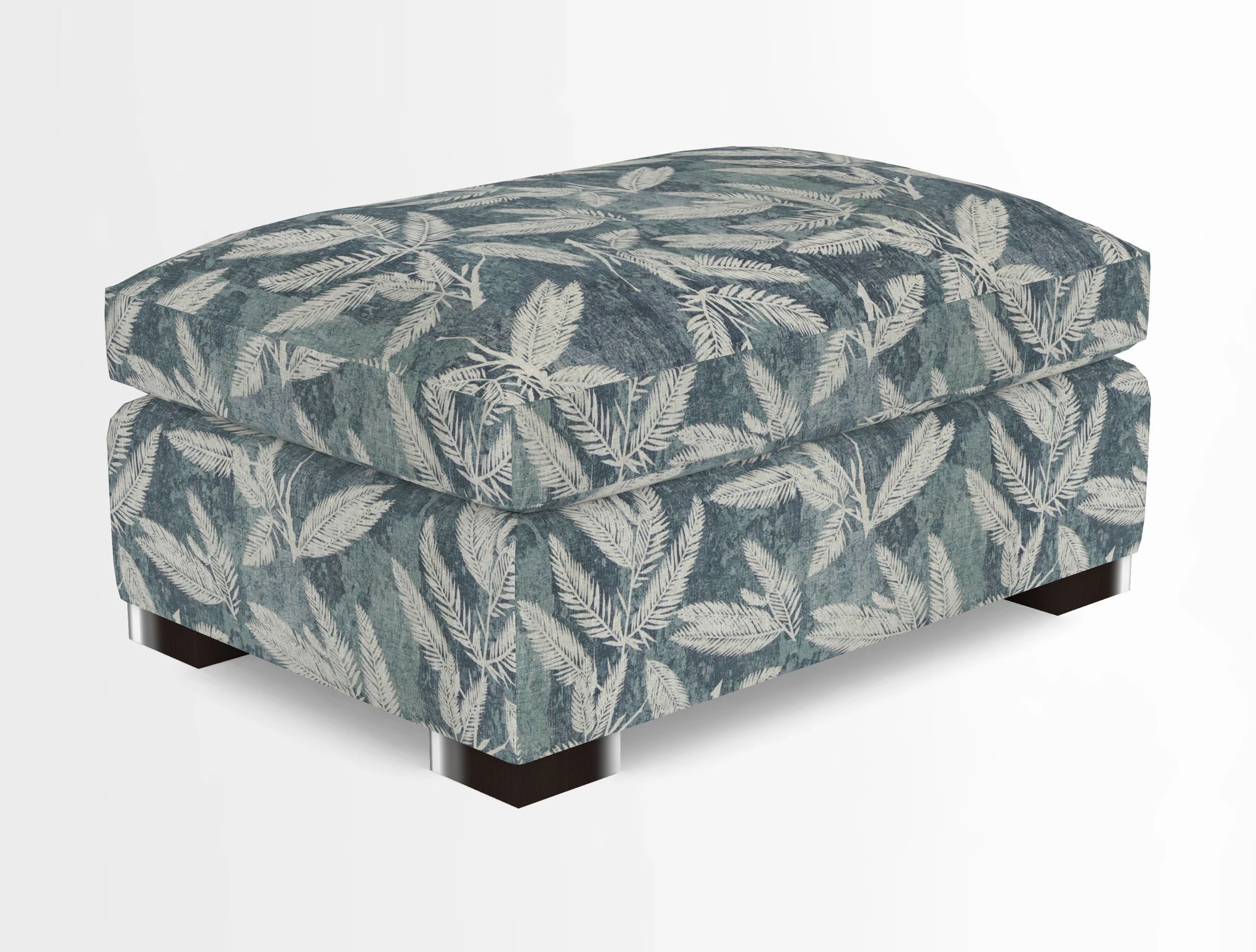 Wadenhoe Storage Footstool in Two Tone Plain Biscuit