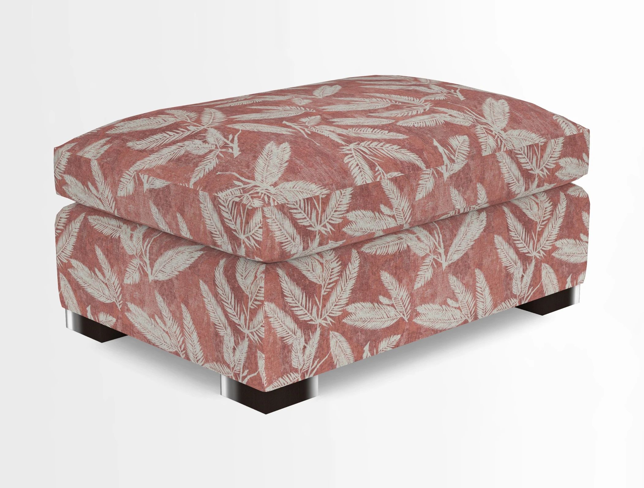Wadenhoe Storage Footstool in Two Tone Plain Biscuit