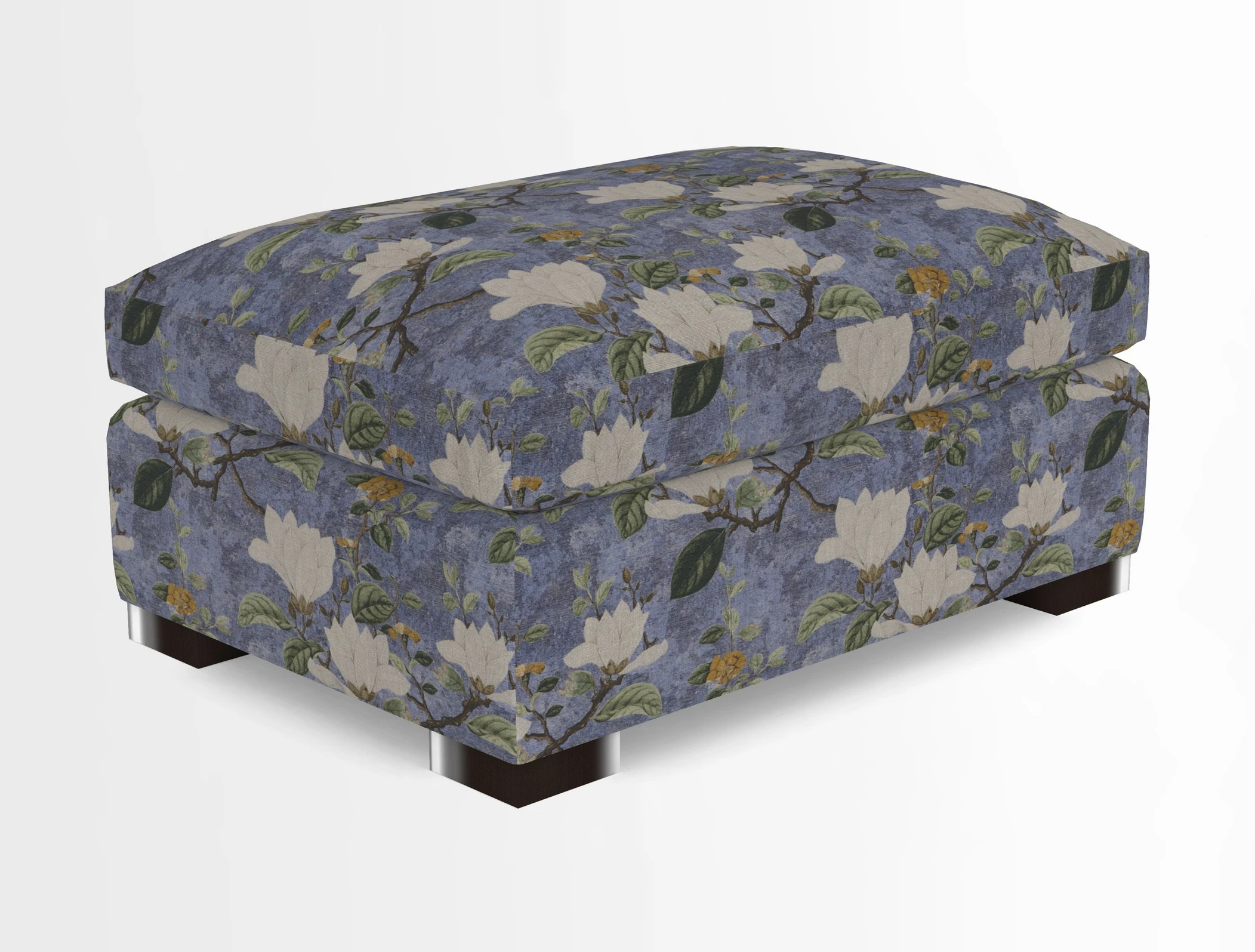 Wadenhoe Storage Footstool in Two Tone Plain Biscuit