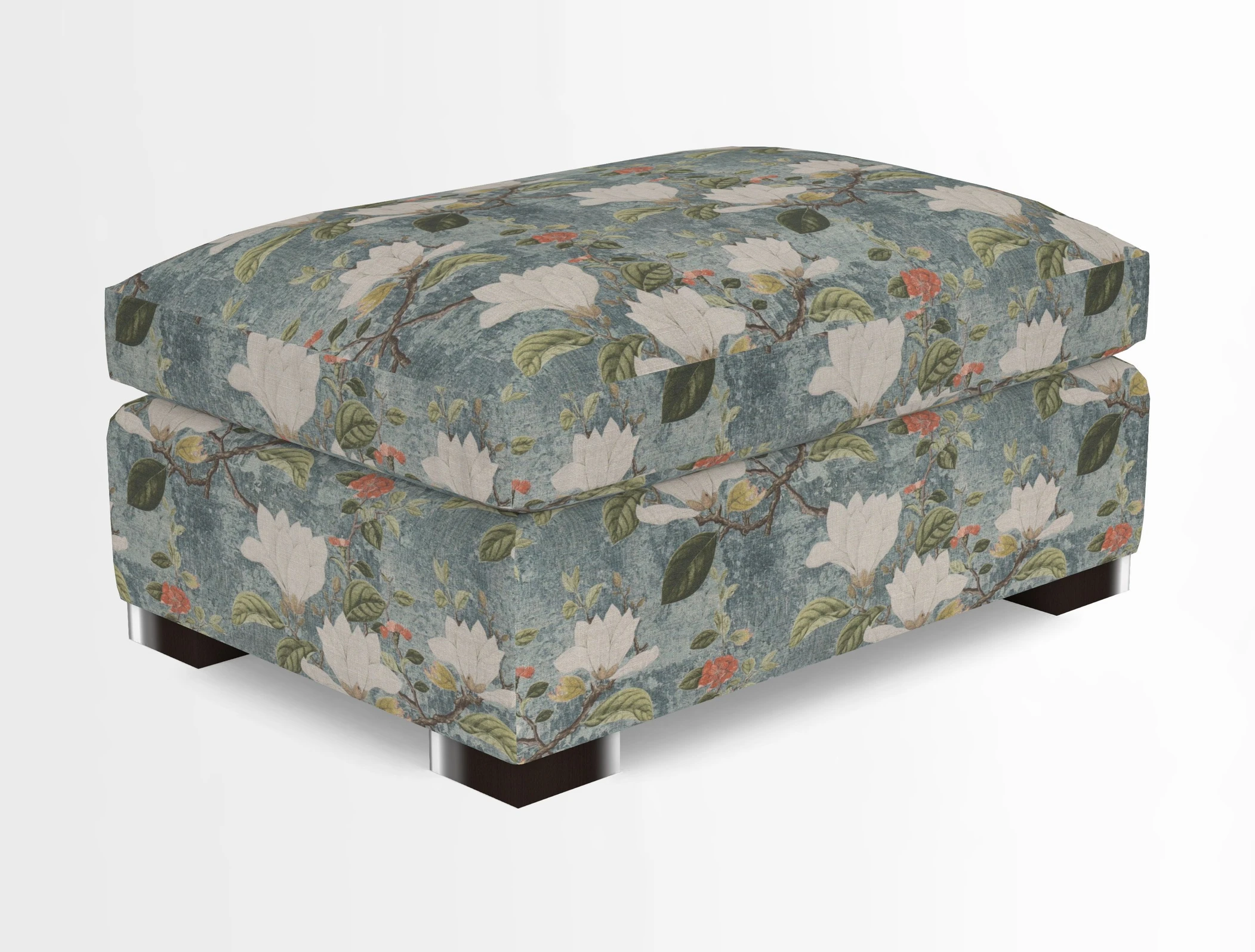Wadenhoe Storage Footstool in Two Tone Plain Biscuit