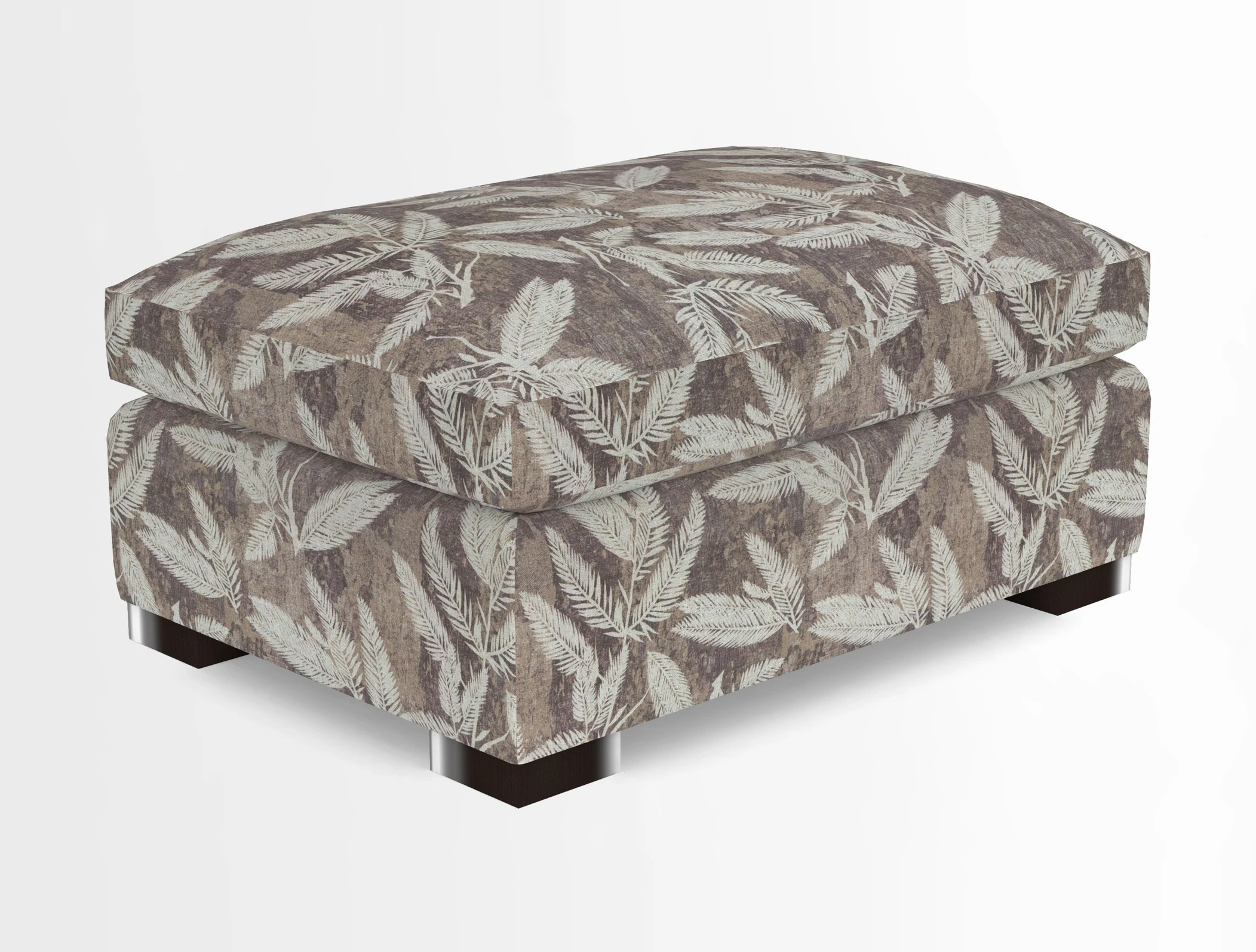Wadenhoe Storage Footstool in Two Tone Plain Biscuit