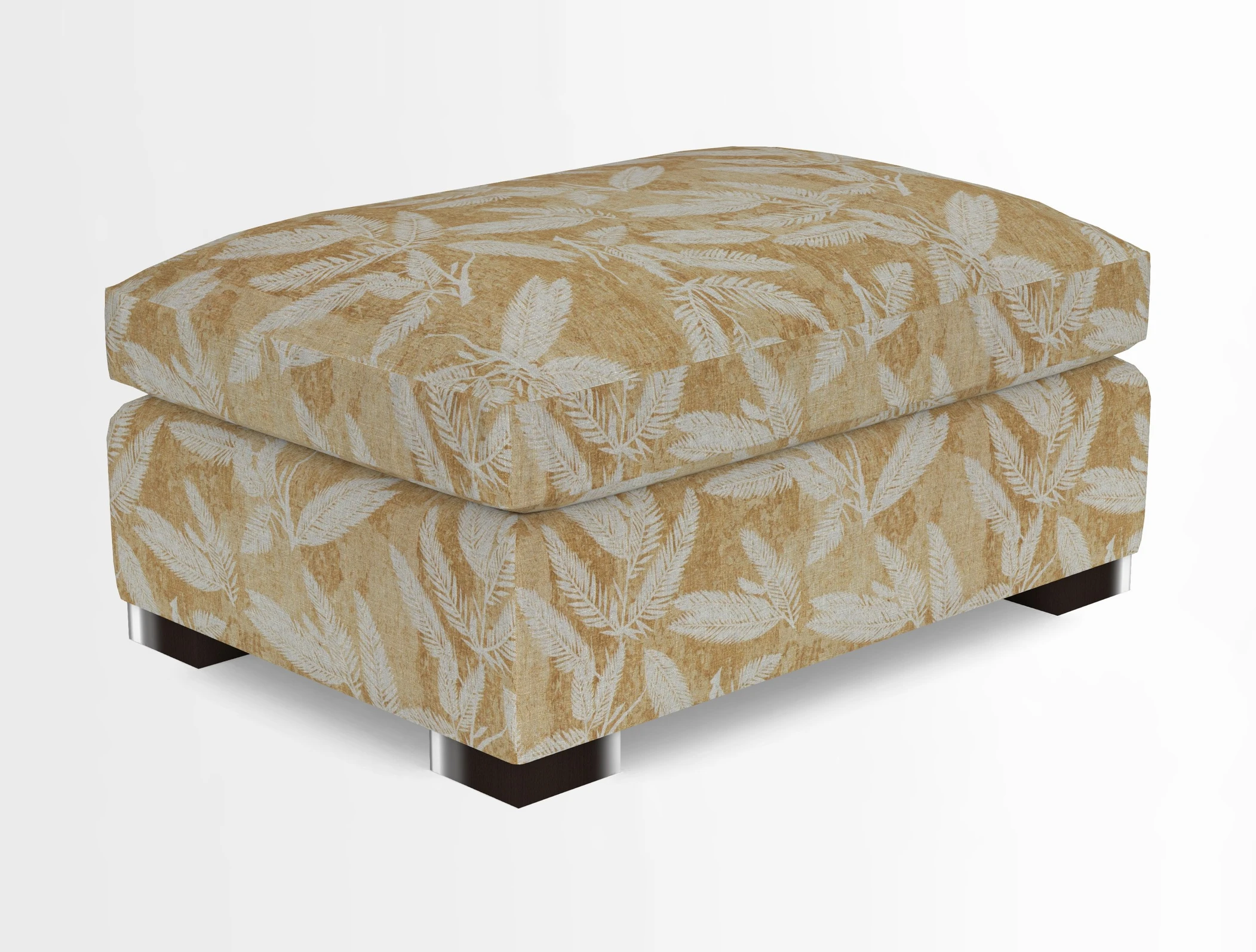 Wadenhoe Storage Footstool in Two Tone Plain Biscuit