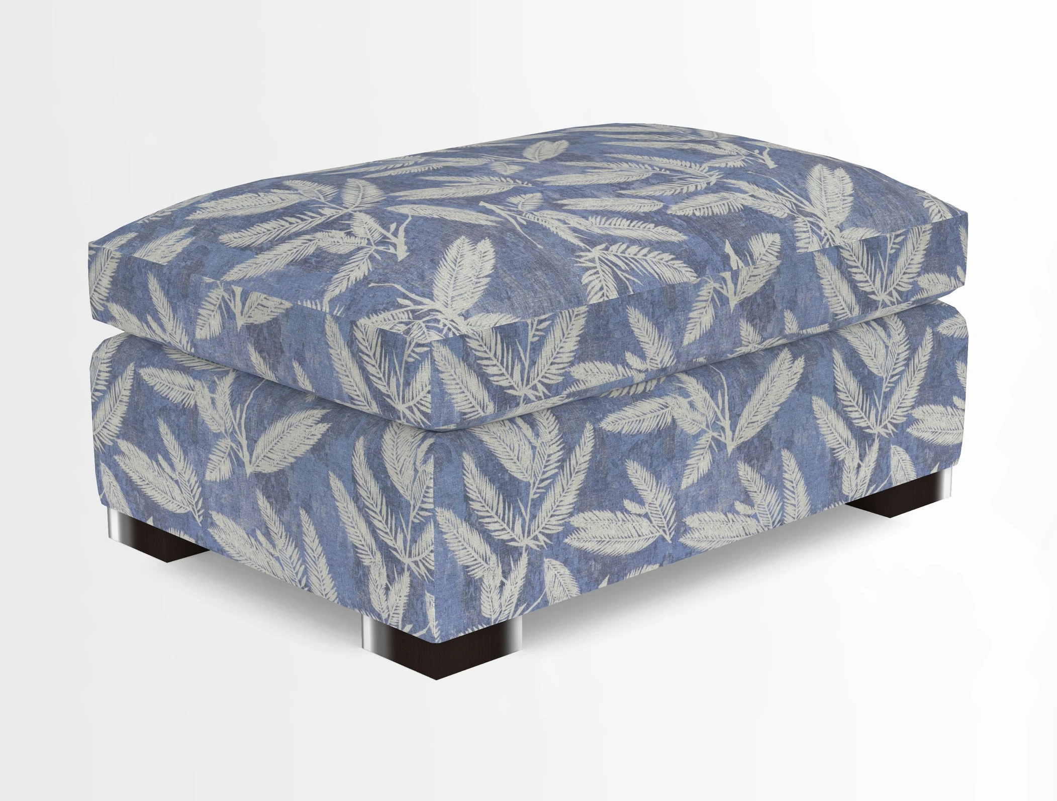 Wadenhoe Storage Footstool in Two Tone Plain Biscuit