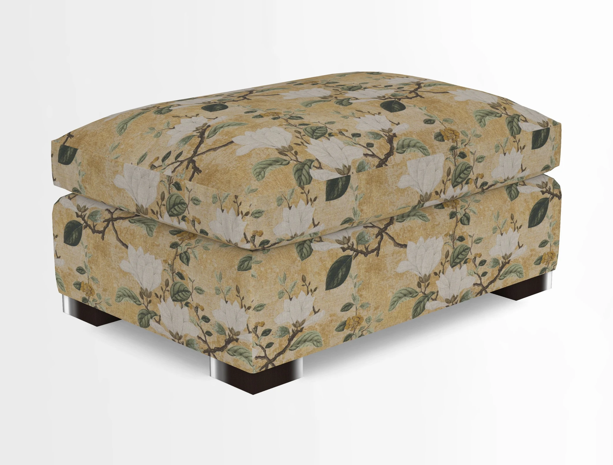 Wadenhoe Storage Footstool in Two Tone Plain Biscuit
