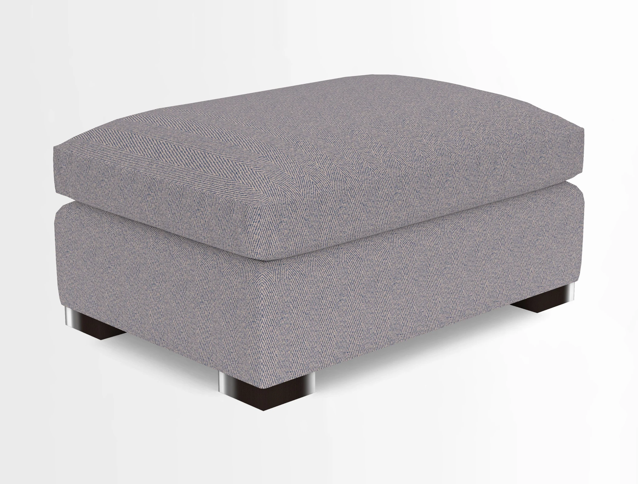 Wadenhoe Storage Footstool in Two Tone Plain Biscuit