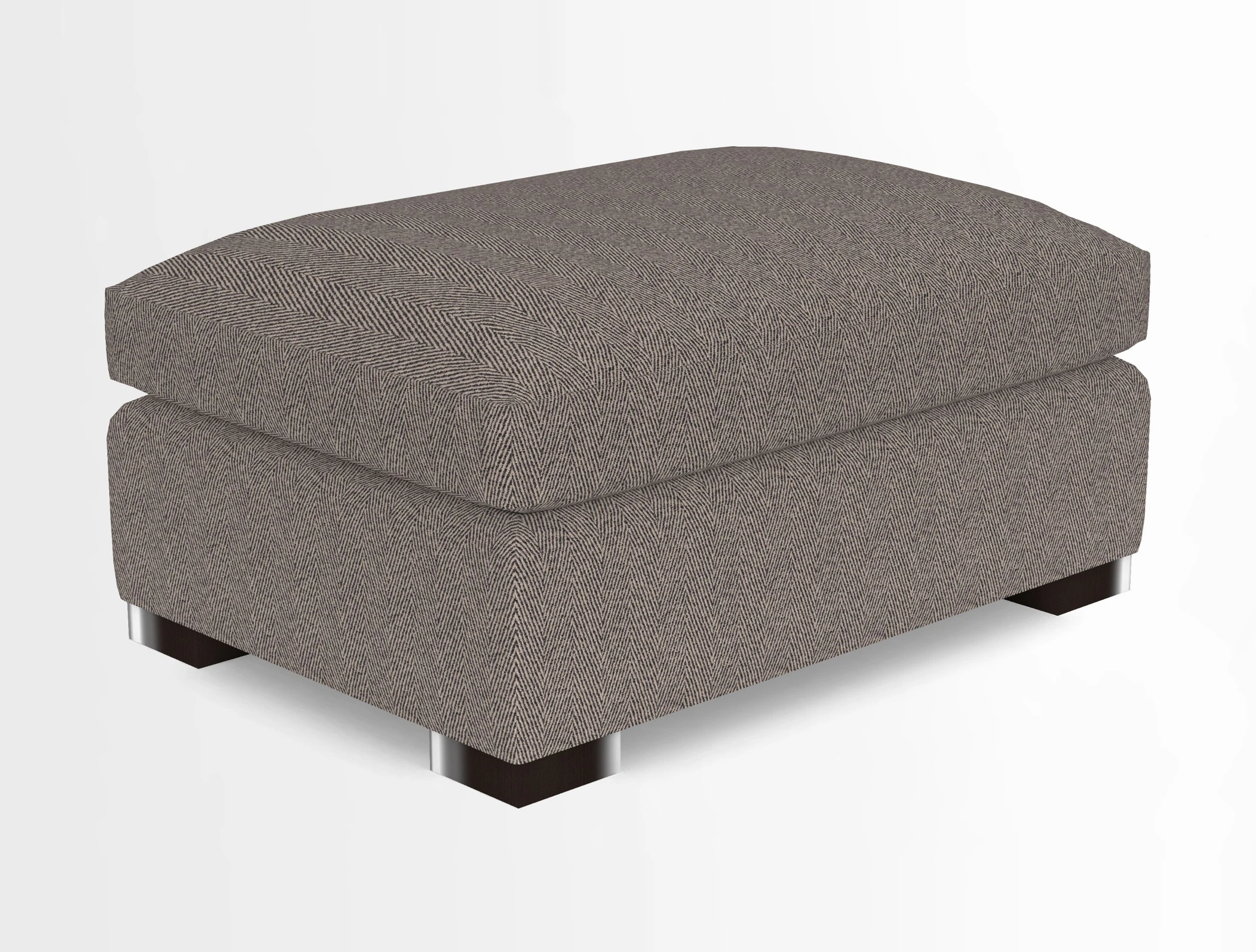 Wadenhoe Storage Footstool in Two Tone Plain Biscuit