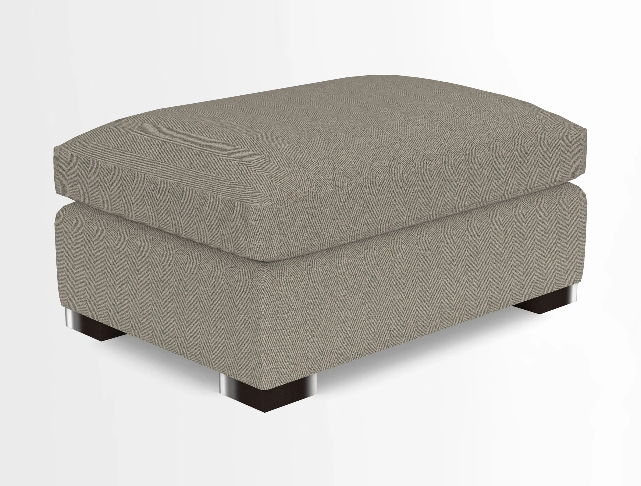 Wadenhoe Storage Footstool in Two Tone Plain Biscuit