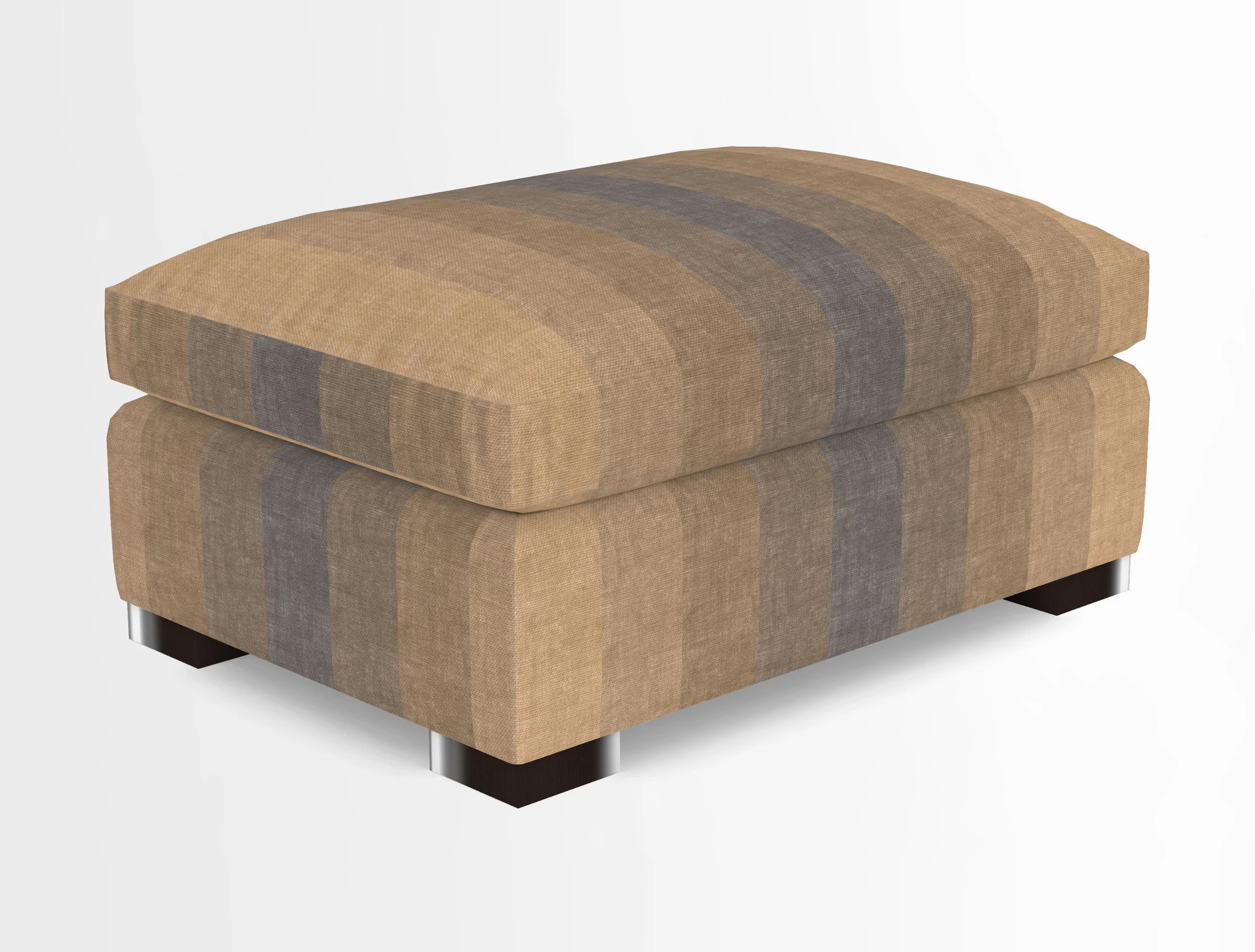 Wadenhoe Storage Footstool in Two Tone Plain Biscuit