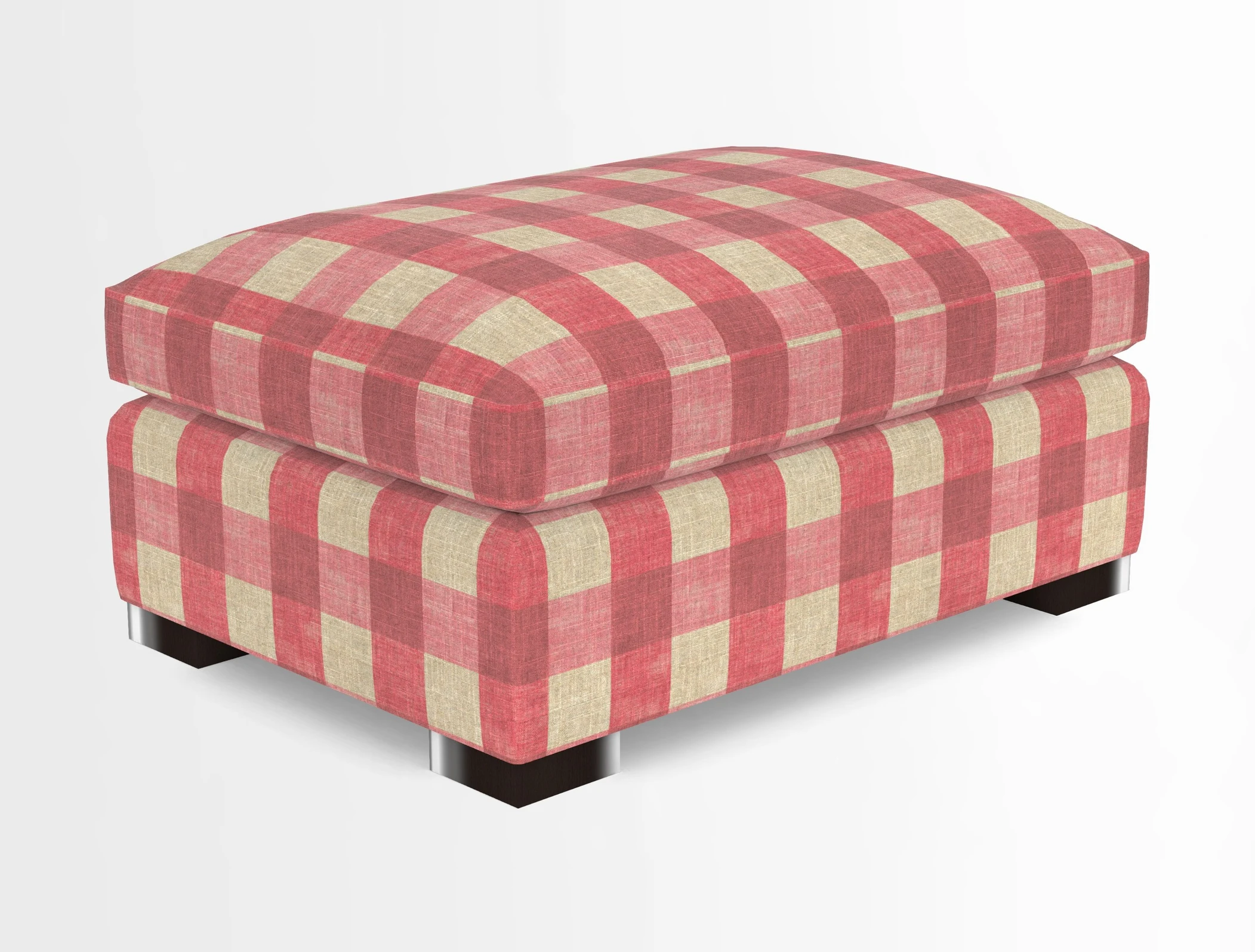 Wadenhoe Storage Footstool in Two Tone Plain Biscuit