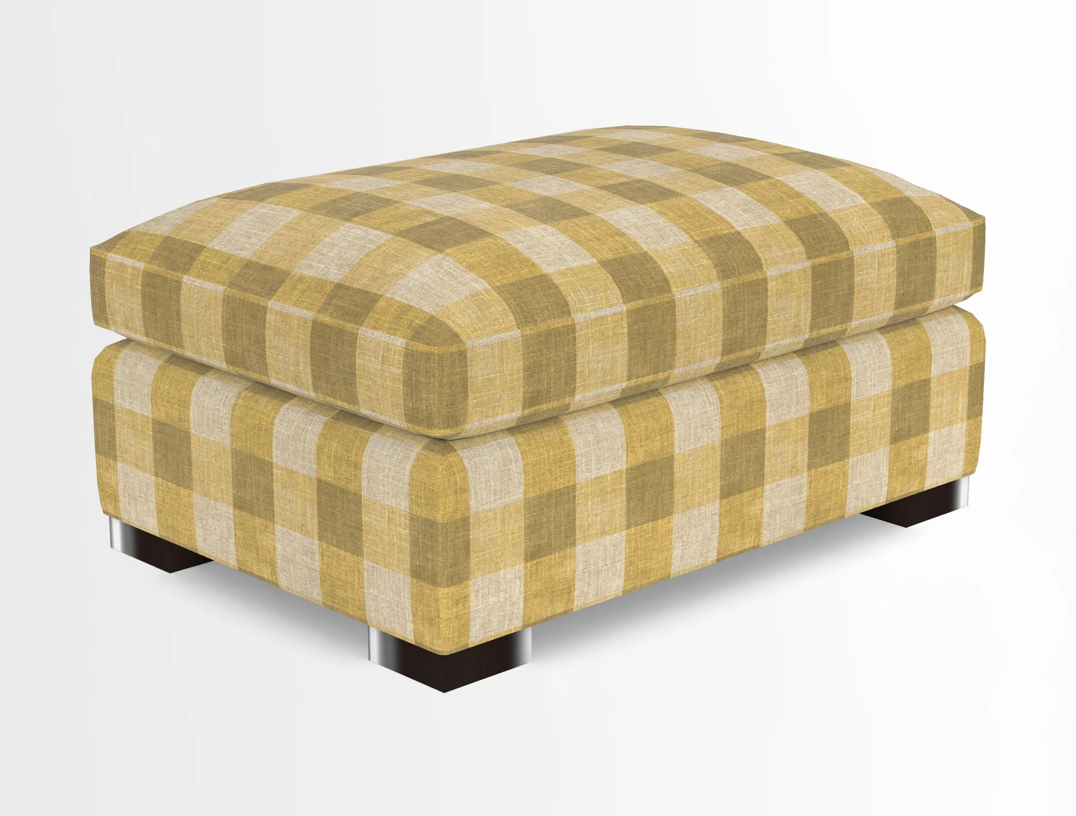 Wadenhoe Storage Footstool in Two Tone Plain Biscuit