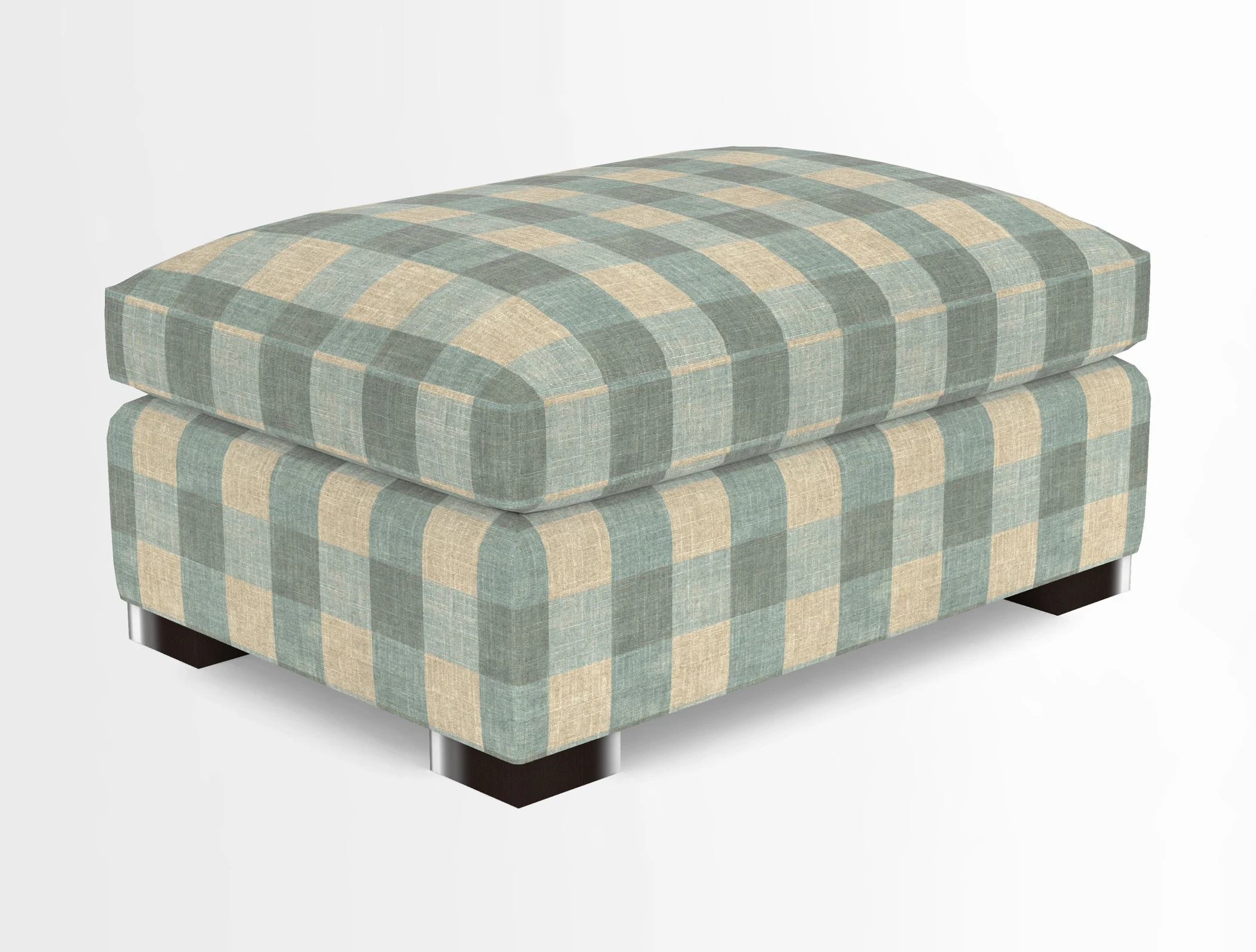 Wadenhoe Storage Footstool in Two Tone Plain Biscuit