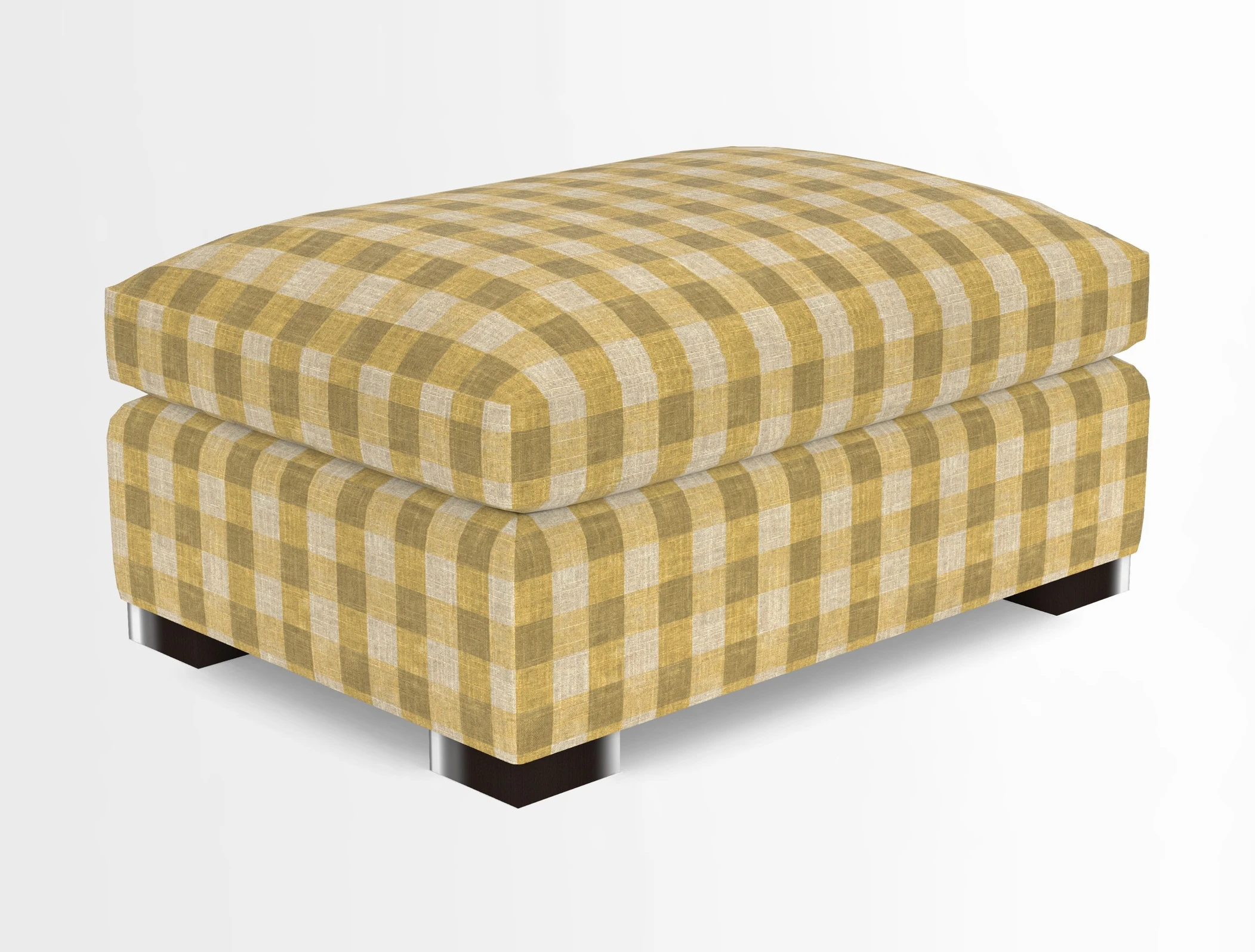 Wadenhoe Storage Footstool in Two Tone Plain Biscuit