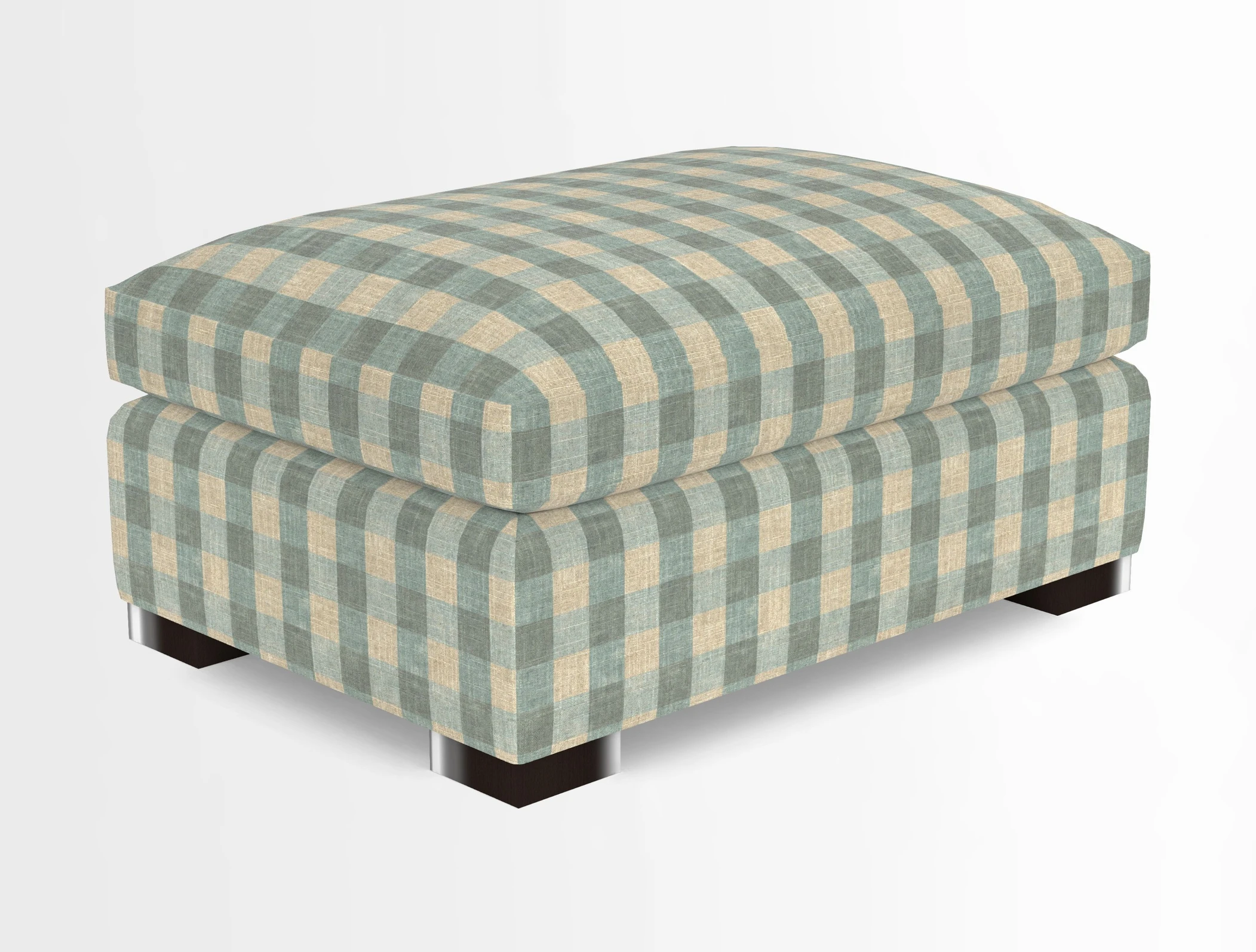 Wadenhoe Storage Footstool in Two Tone Plain Biscuit