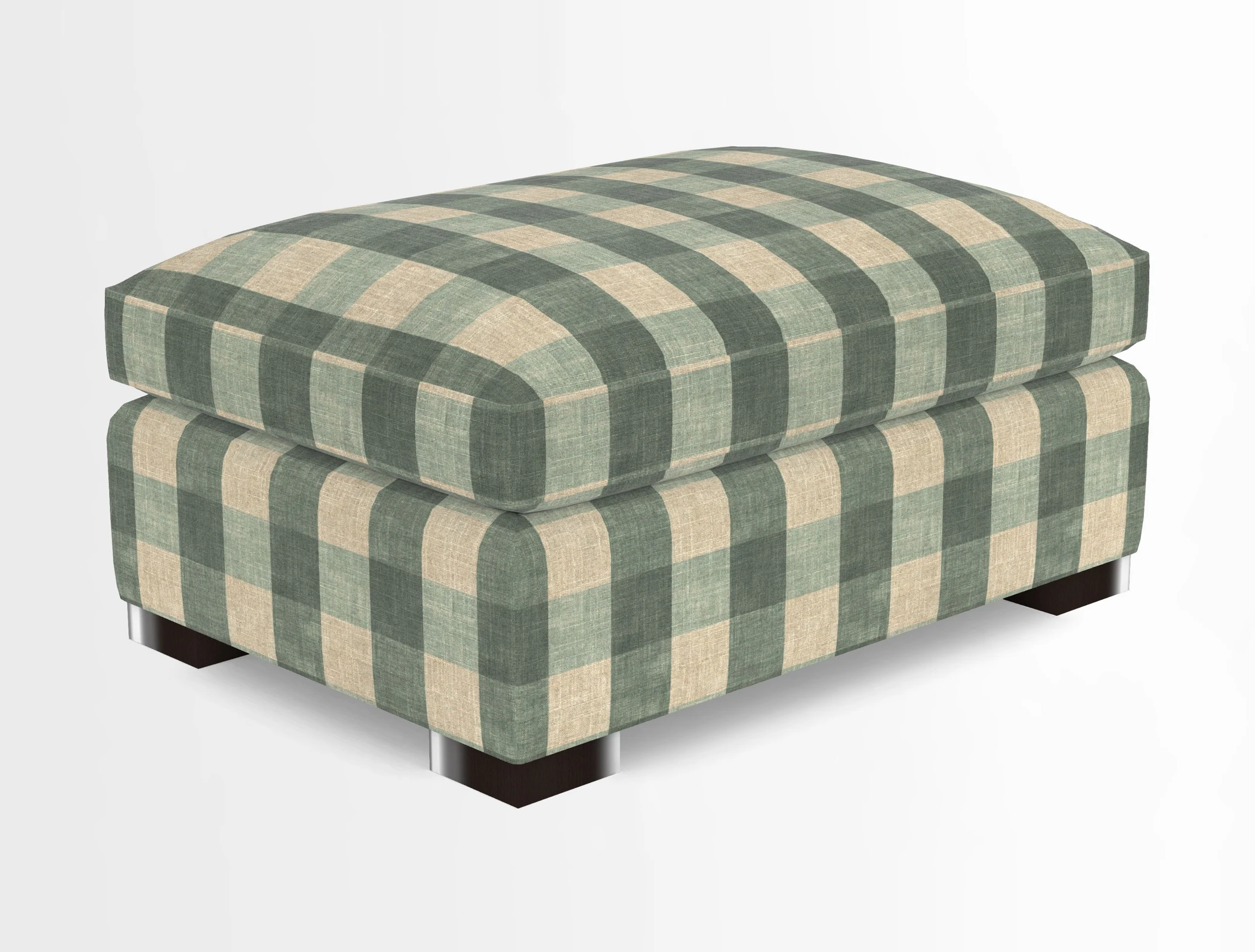 Wadenhoe Storage Footstool in Two Tone Plain Biscuit