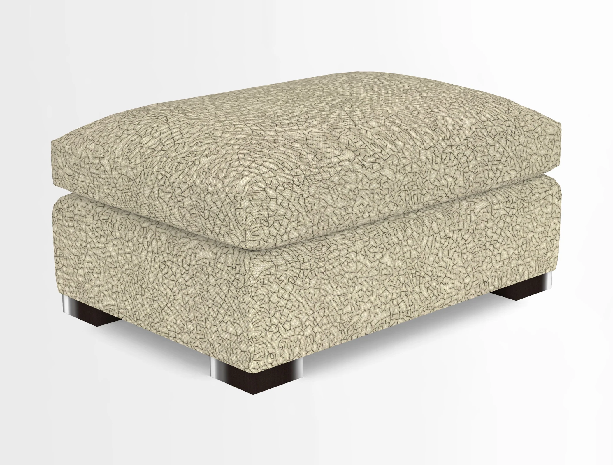 Wadenhoe Storage Footstool in Two Tone Plain Biscuit