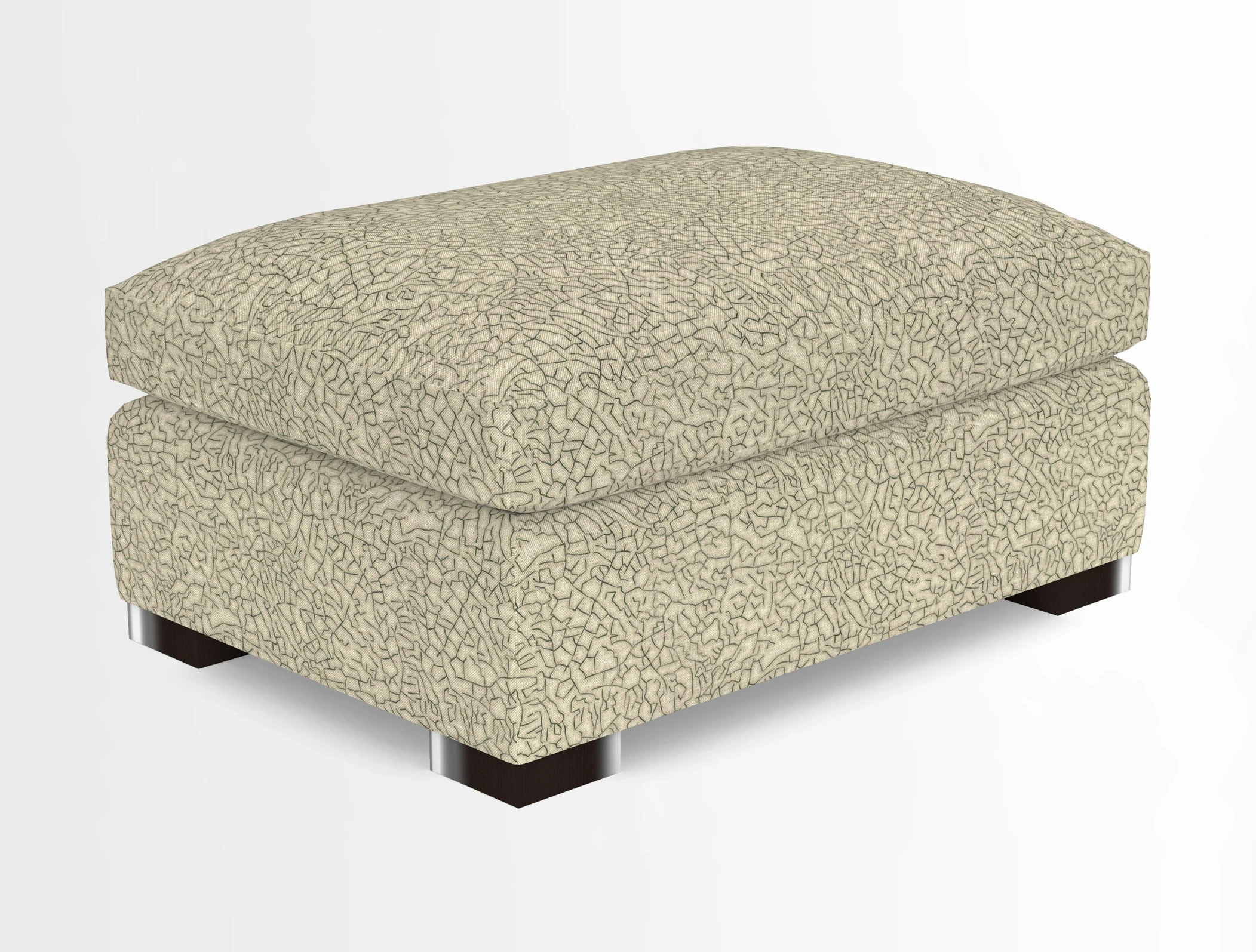 Wadenhoe Storage Footstool in Two Tone Plain Biscuit