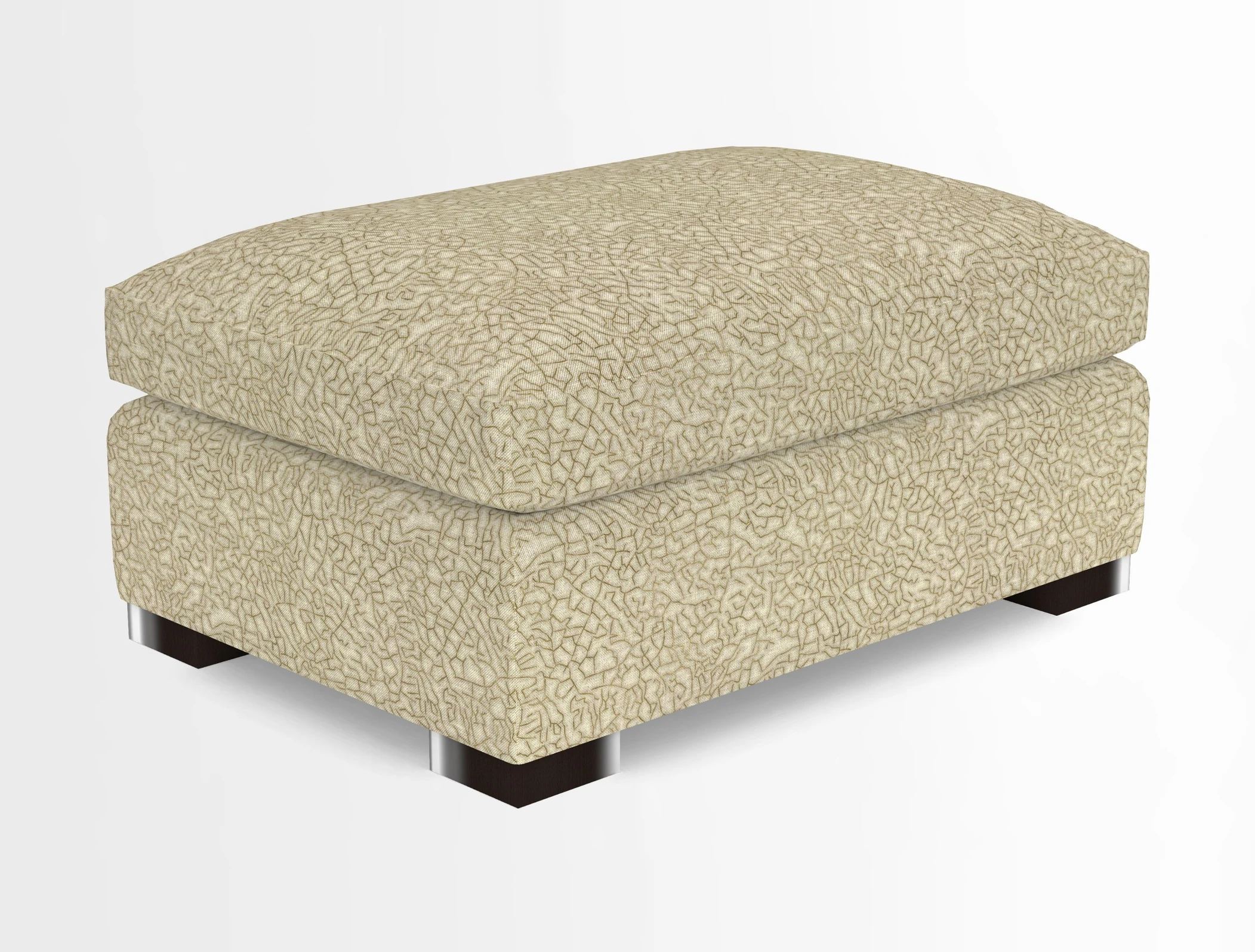Wadenhoe Storage Footstool in Two Tone Plain Biscuit