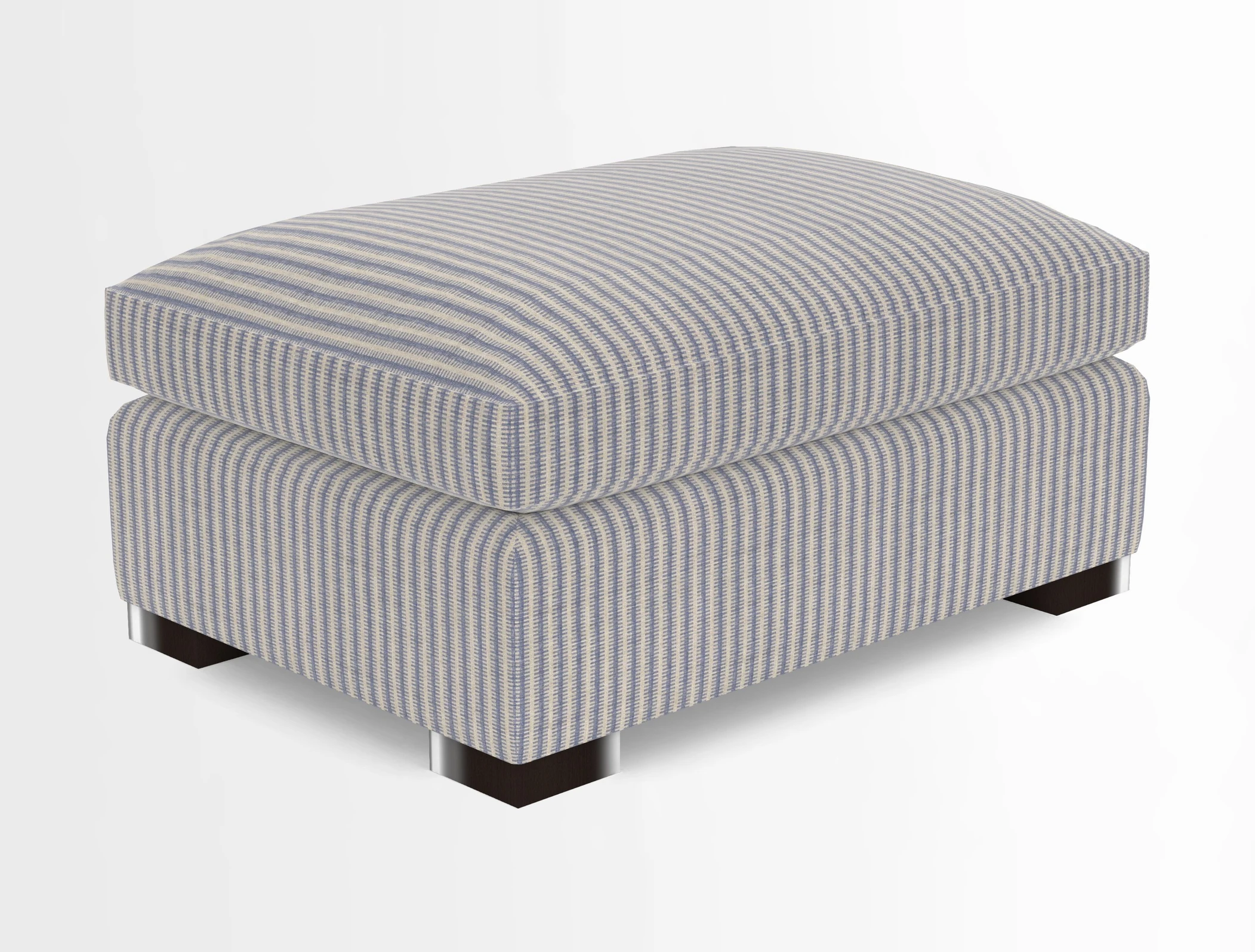 Wadenhoe Storage Footstool in Two Tone Plain Biscuit