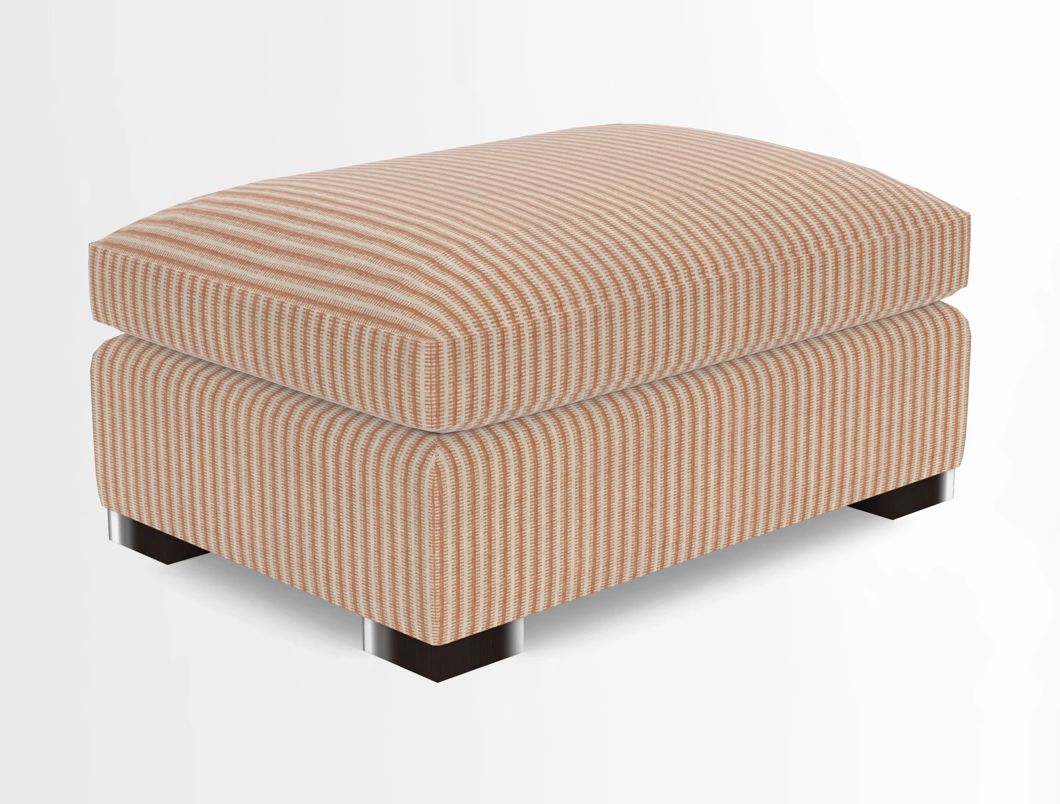 Wadenhoe Storage Footstool in Two Tone Plain Biscuit