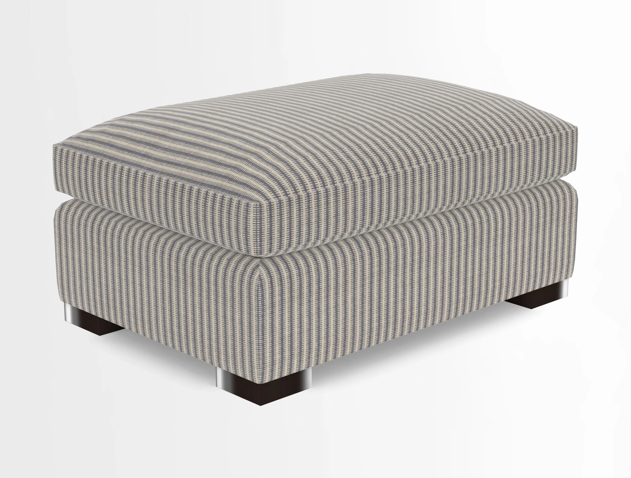 Wadenhoe Storage Footstool in Two Tone Plain Biscuit