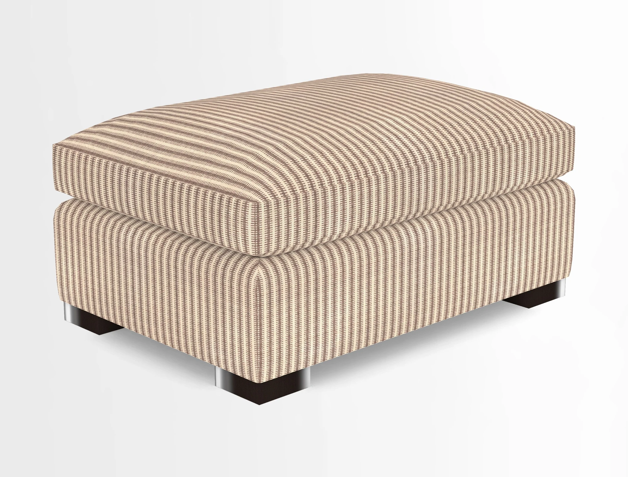 Wadenhoe Storage Footstool in Two Tone Plain Biscuit