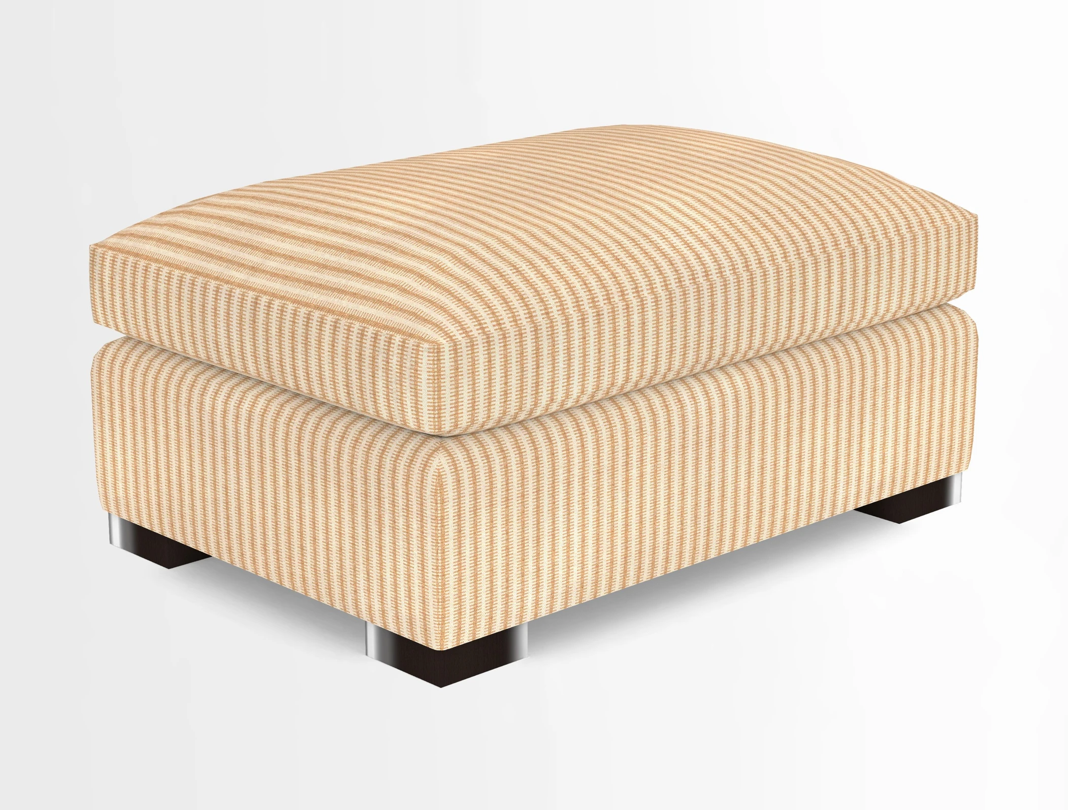 Wadenhoe Storage Footstool in Two Tone Plain Biscuit