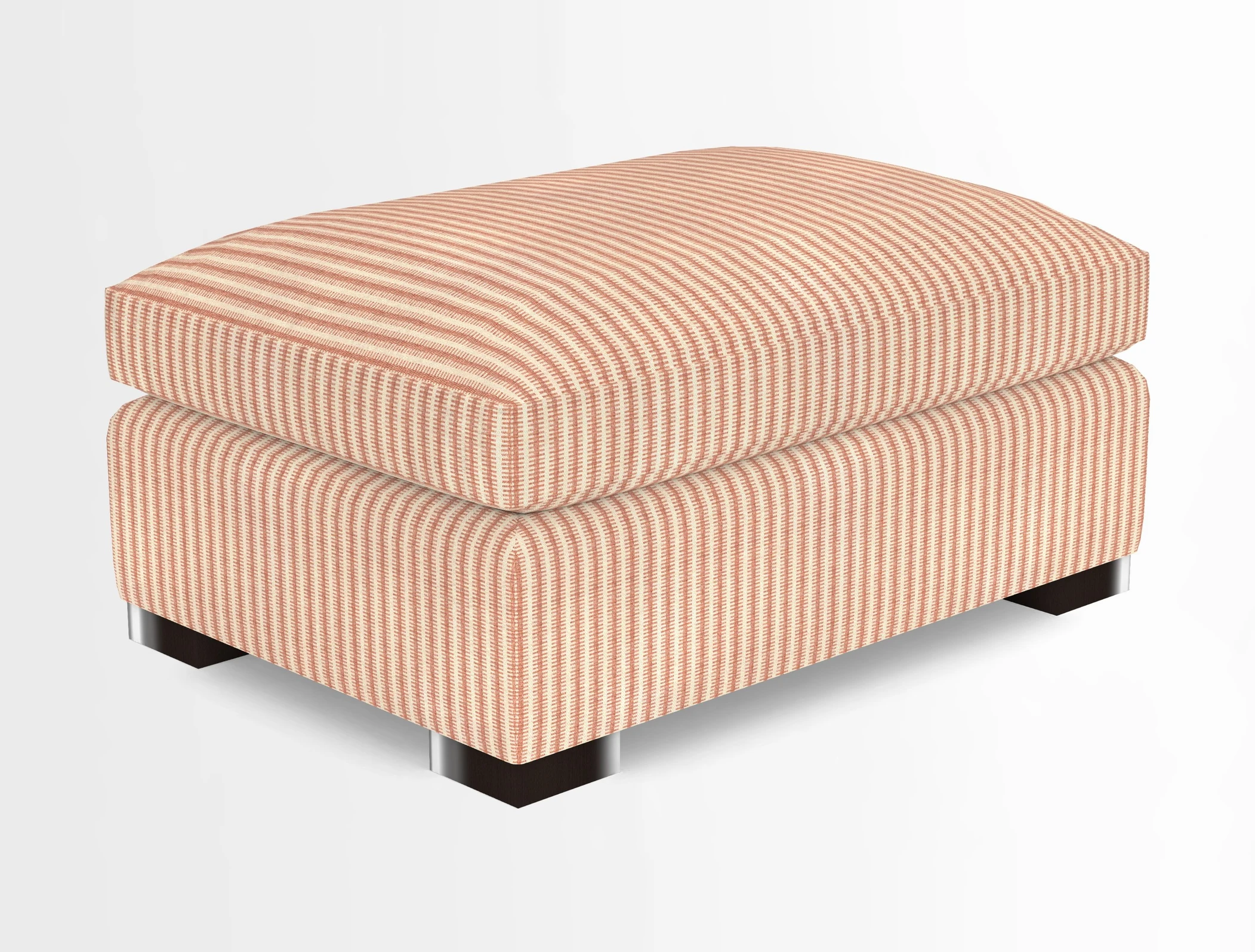 Wadenhoe Storage Footstool in Two Tone Plain Biscuit