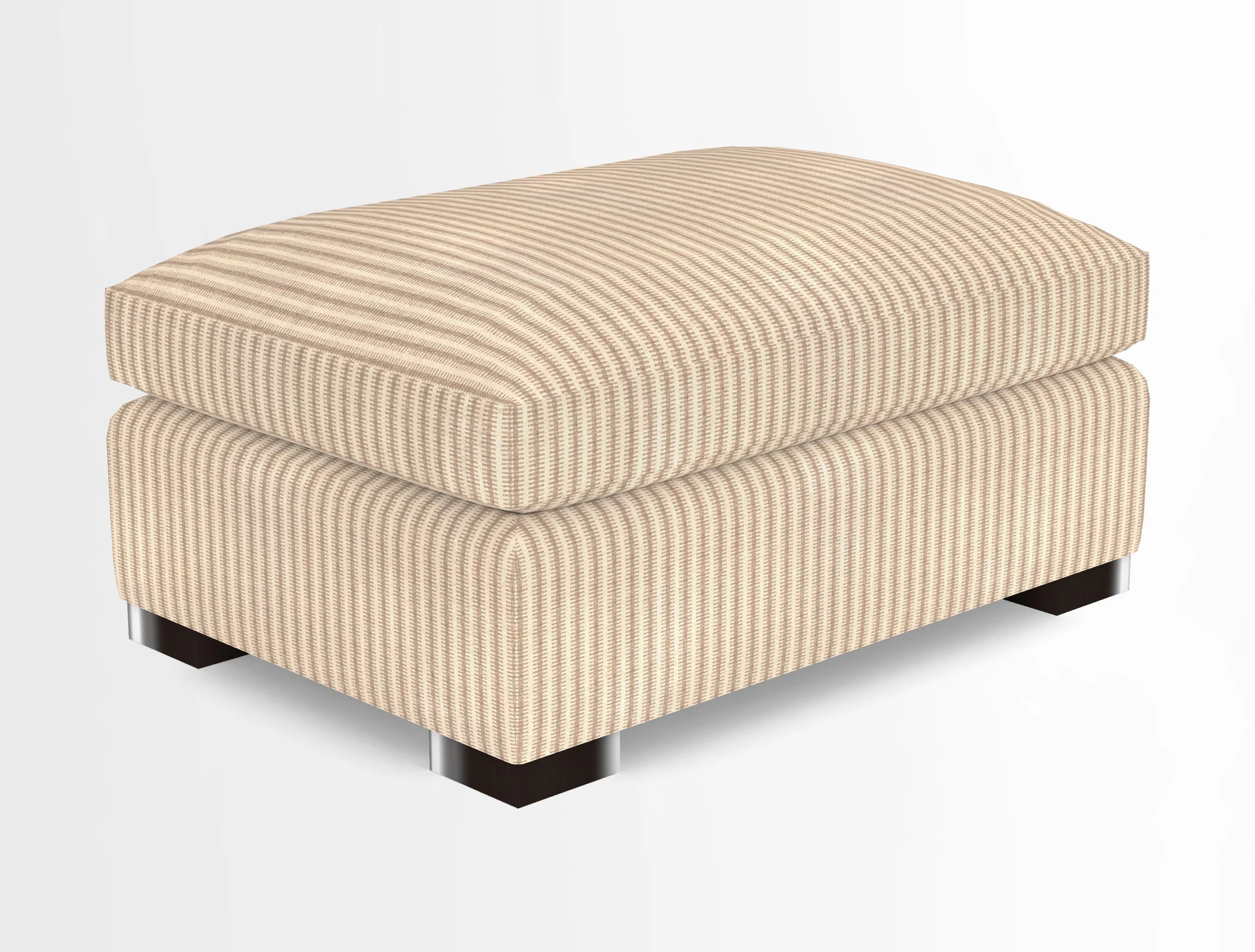 Wadenhoe Storage Footstool in Two Tone Plain Biscuit
