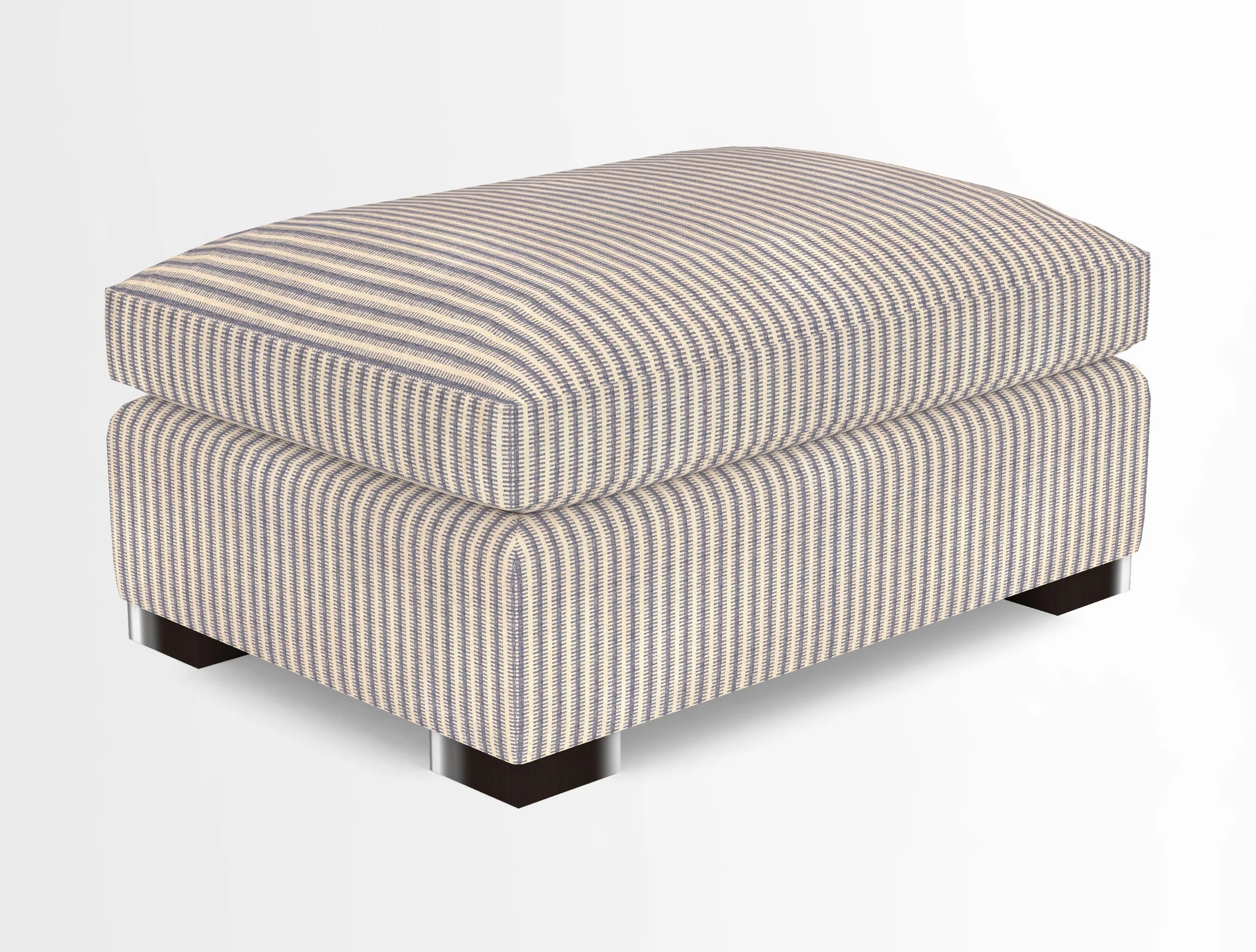 Wadenhoe Storage Footstool in Two Tone Plain Biscuit