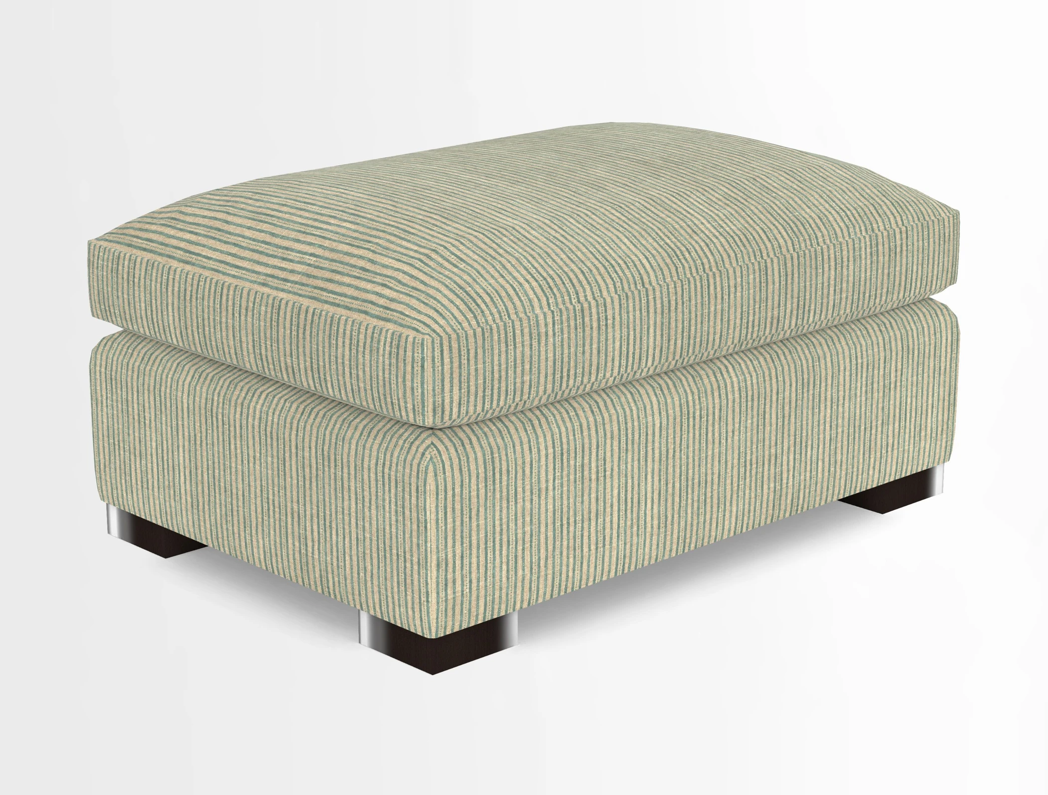 Wadenhoe Storage Footstool in Two Tone Plain Biscuit