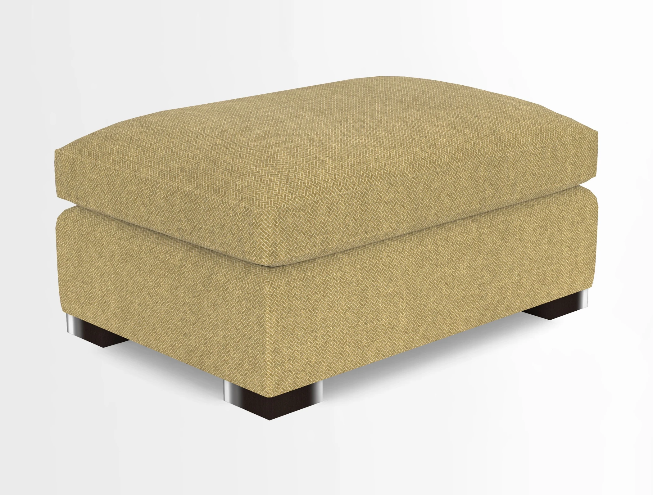 Wadenhoe Storage Footstool in Two Tone Plain Biscuit