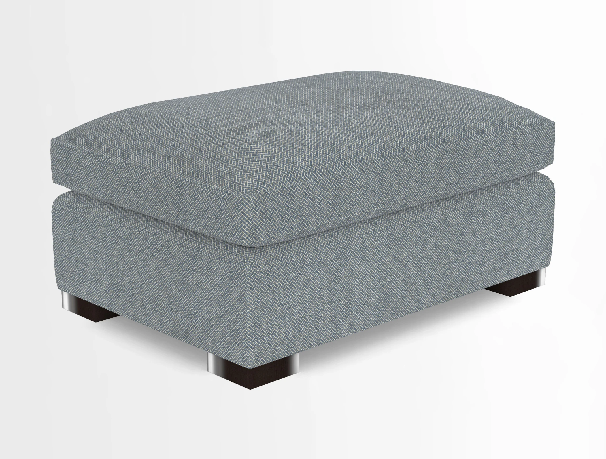 Wadenhoe Storage Footstool in Two Tone Plain Biscuit