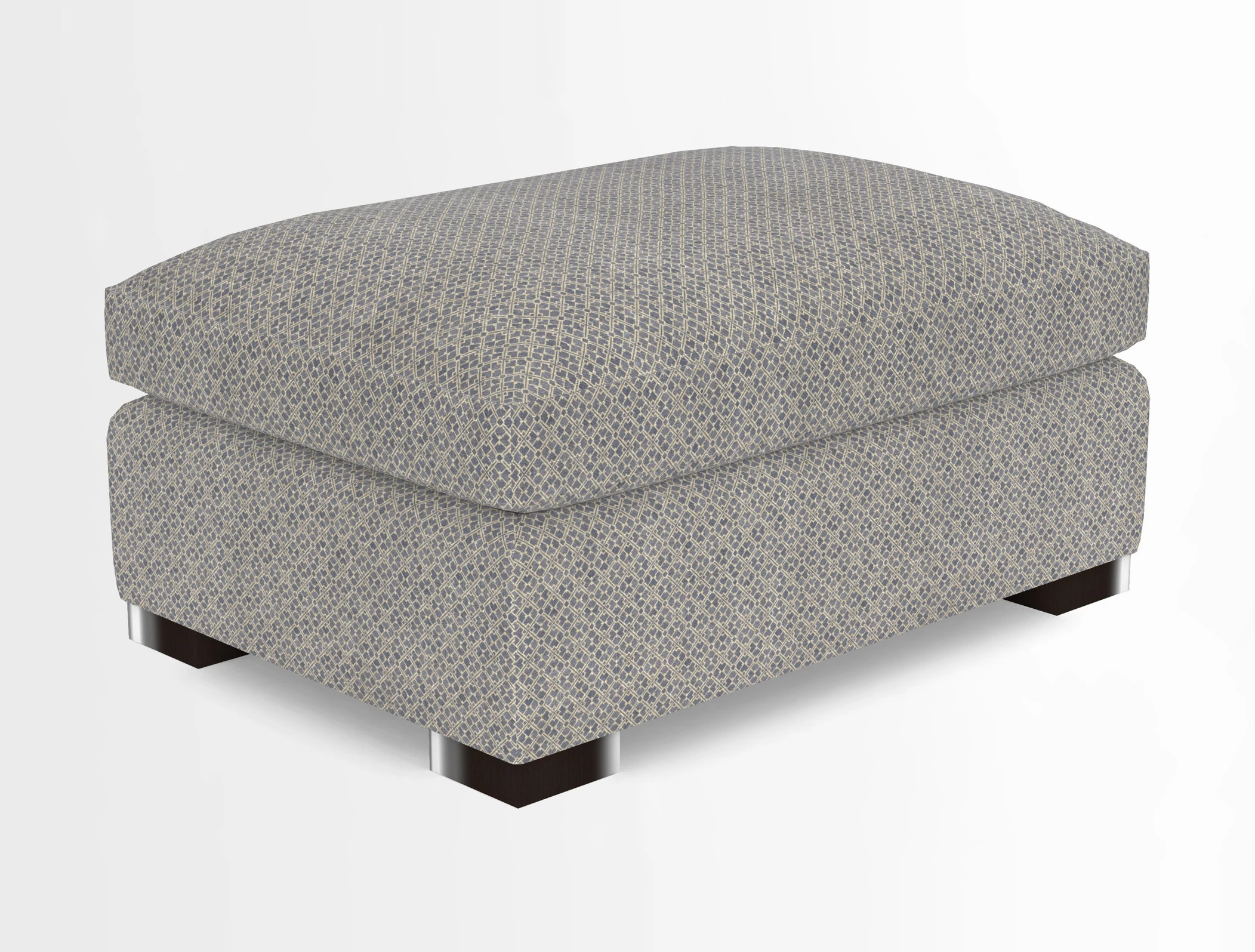 Wadenhoe Storage Footstool in Two Tone Plain Biscuit