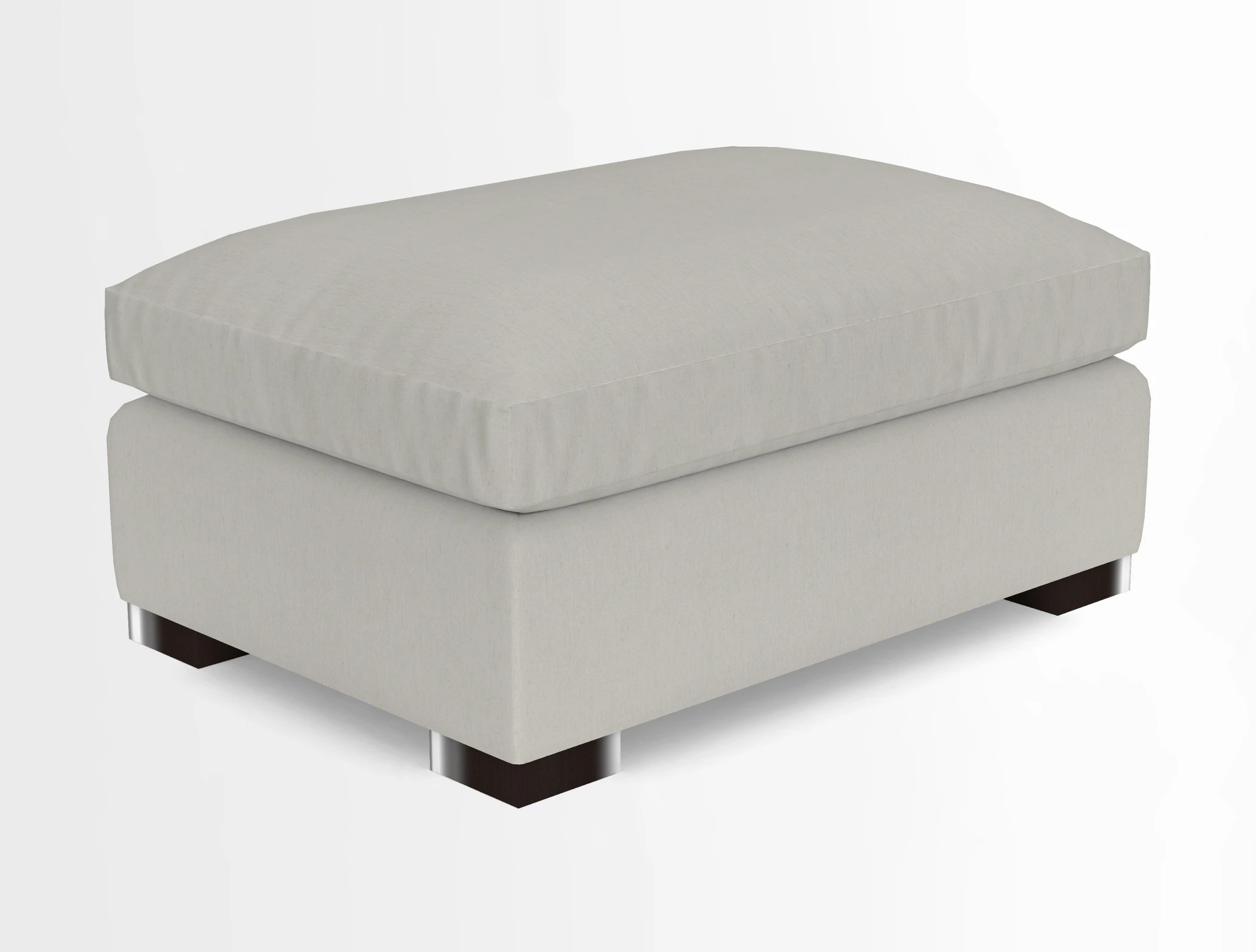 Wadenhoe Storage Footstool in Two Tone Plain Biscuit