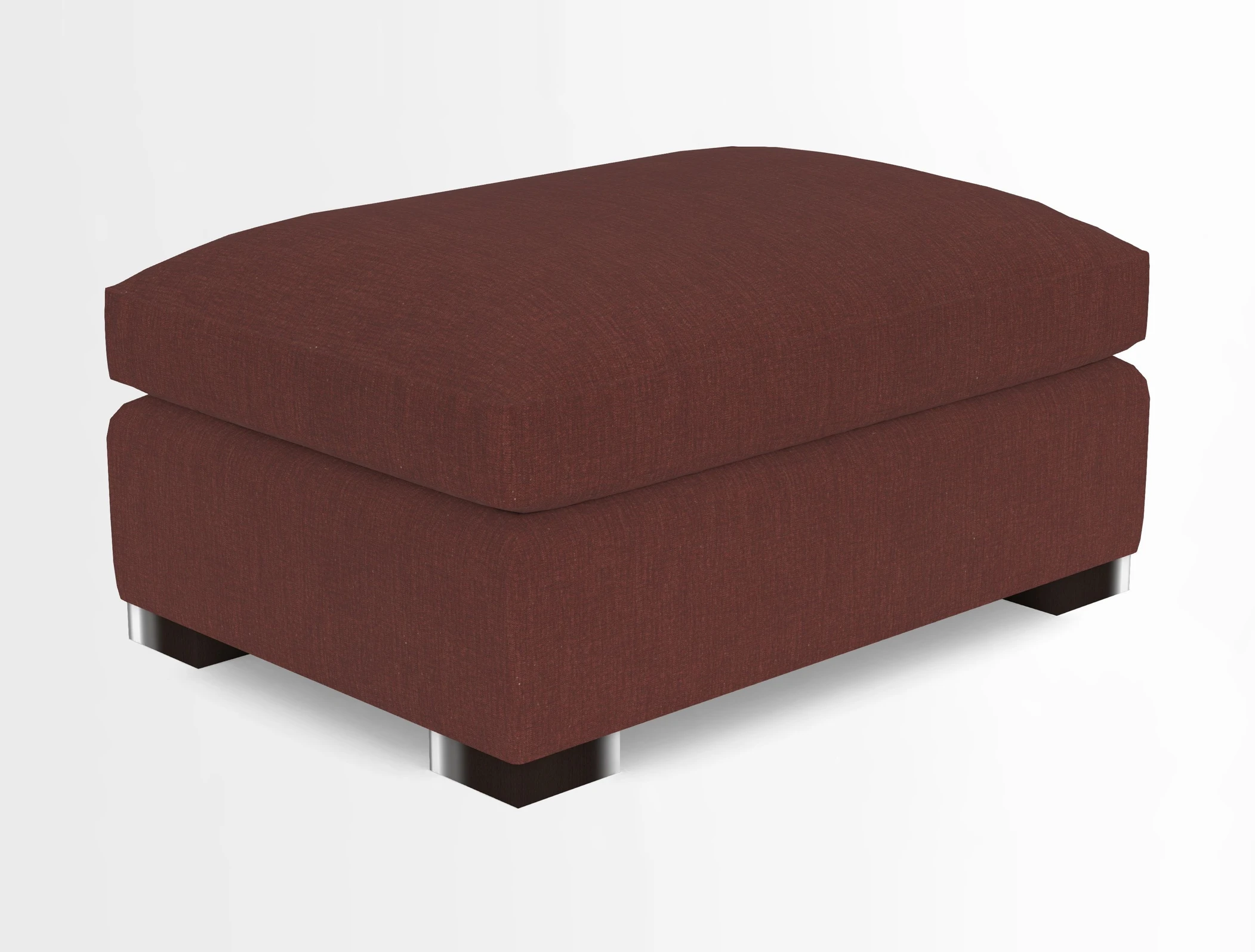 Wadenhoe Storage Footstool in Two Tone Plain Biscuit