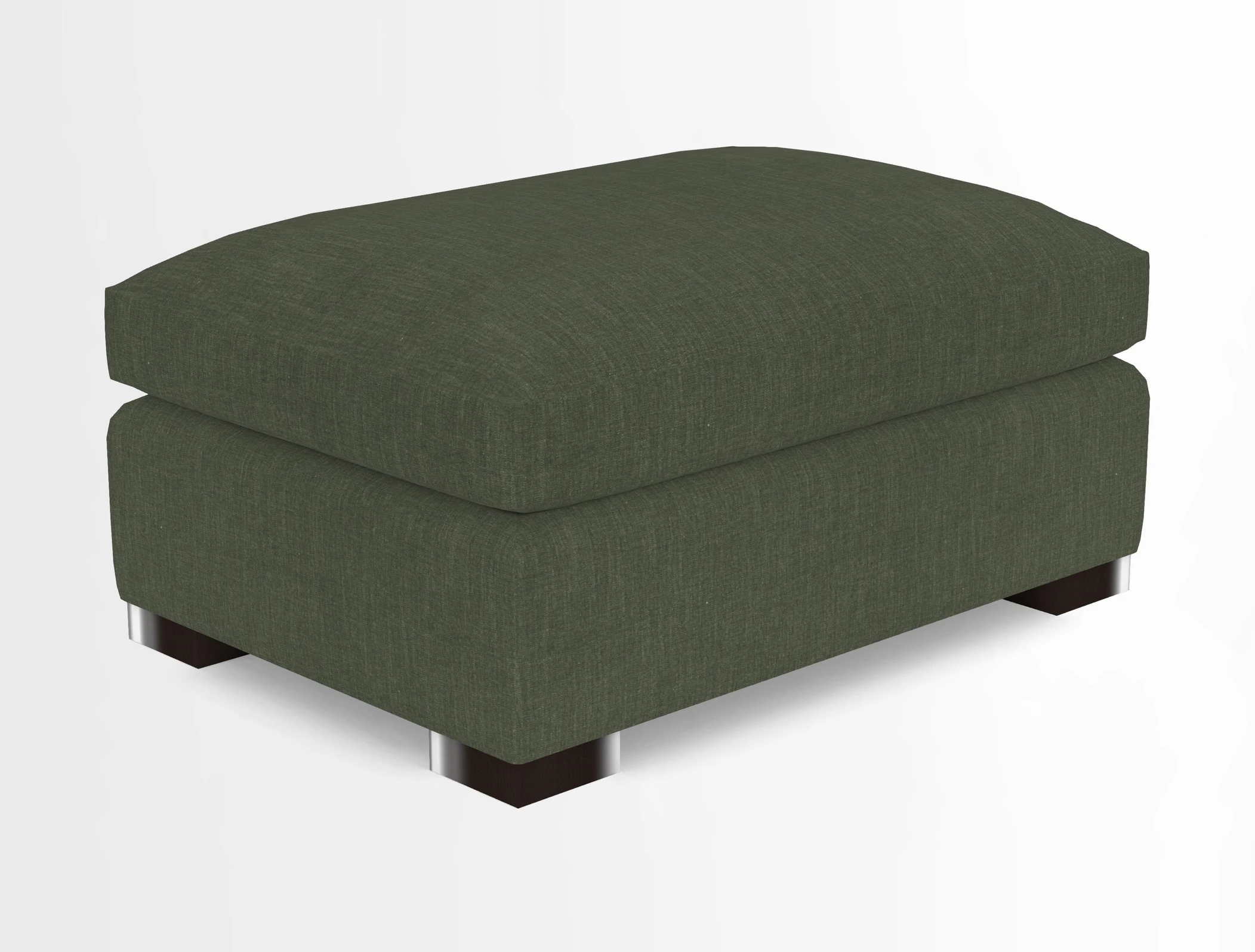 Wadenhoe Storage Footstool in Two Tone Plain Biscuit