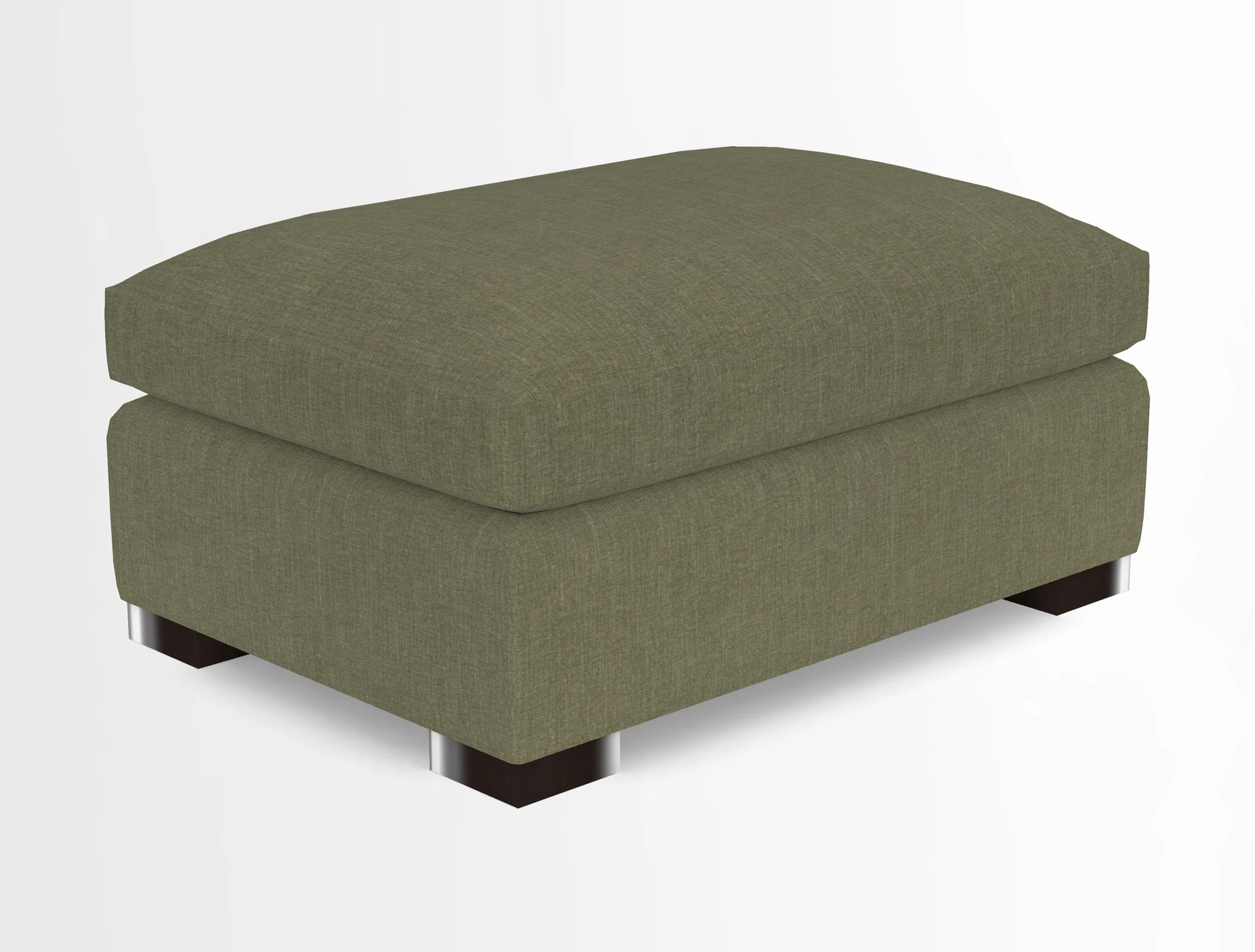 Wadenhoe Storage Footstool in Two Tone Plain Biscuit