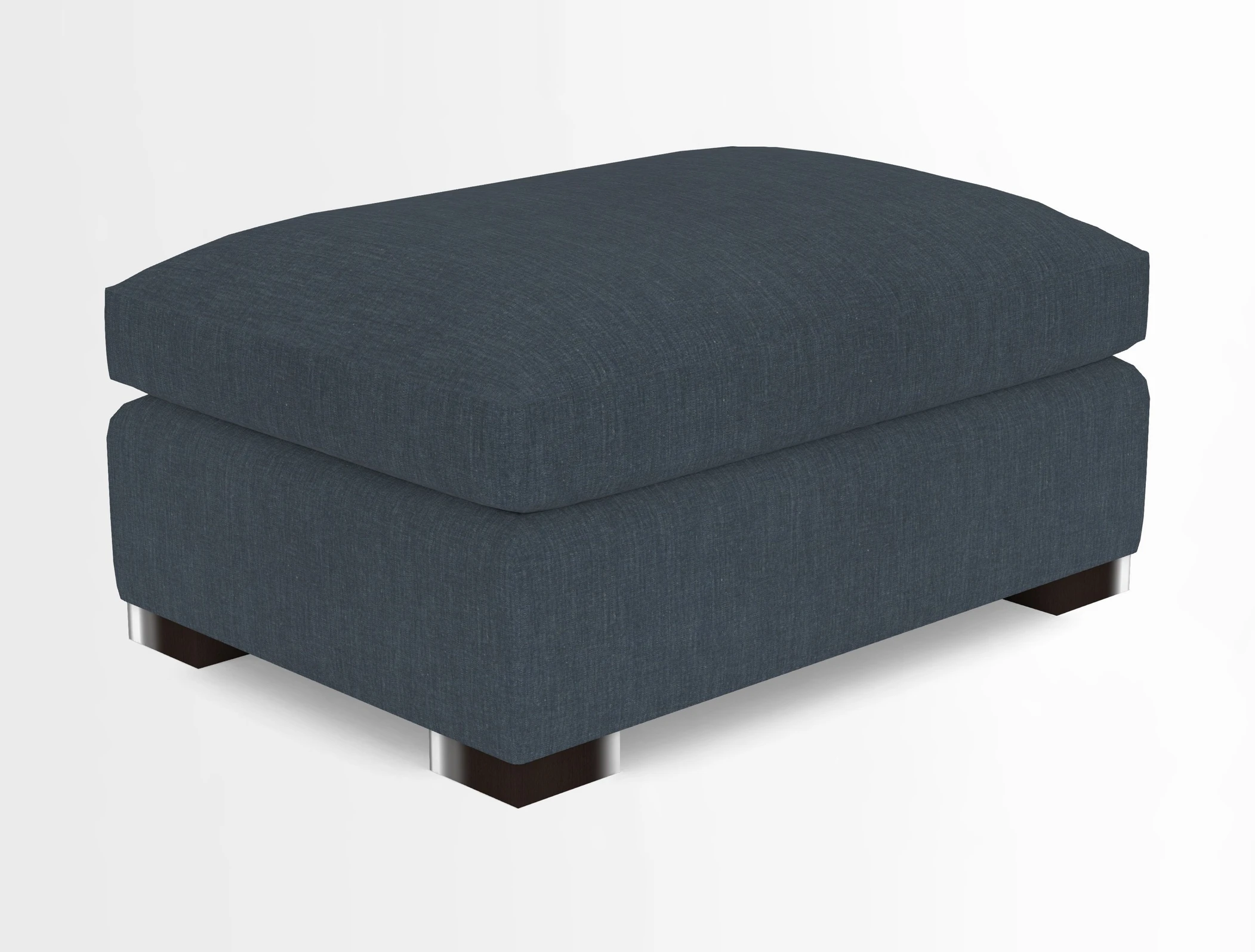 Wadenhoe Storage Footstool in Two Tone Plain Biscuit