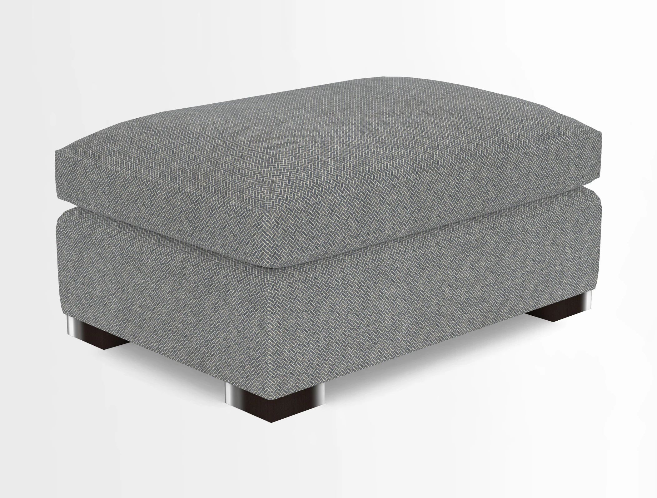 Wadenhoe Storage Footstool in Two Tone Plain Biscuit