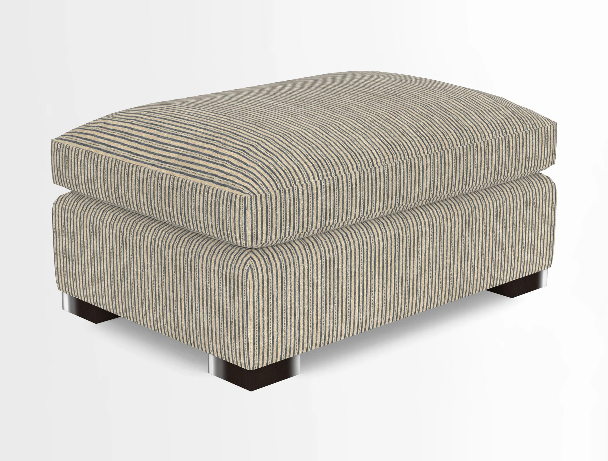 Wadenhoe Storage Footstool in Two Tone Plain Biscuit