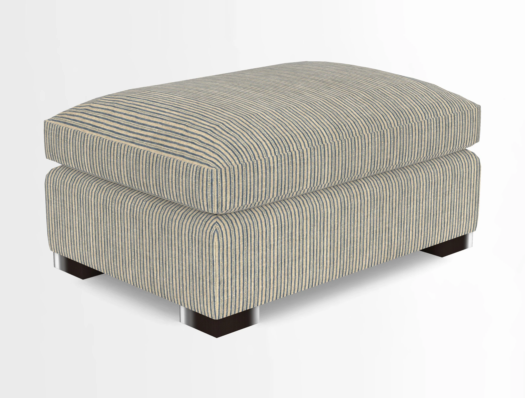 Wadenhoe Storage Footstool in Two Tone Plain Biscuit